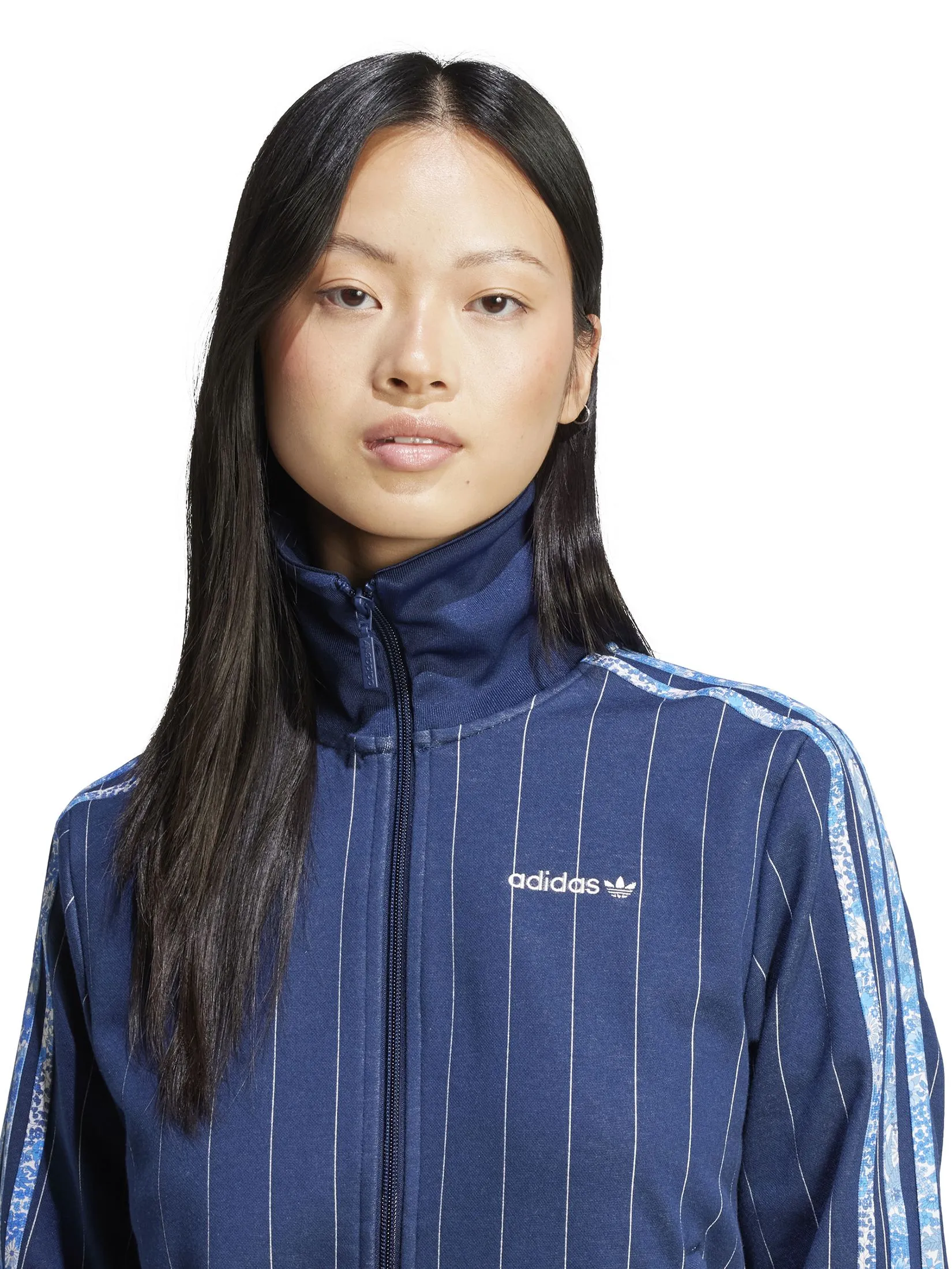 ADIDAS Women Track Top Adidas Originals x Liberty London Tonal Blocked Blue / Night Indigo / Chalk White