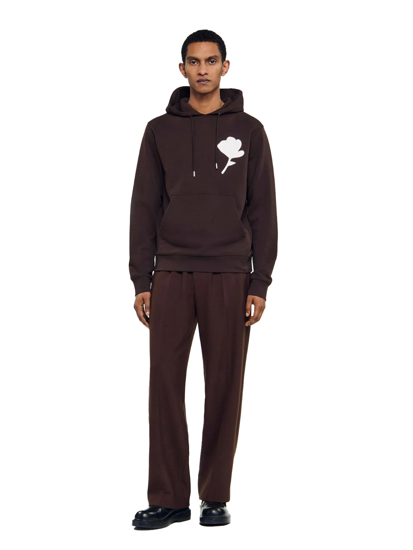 SANDRO Sweatshirt With Flower Patch