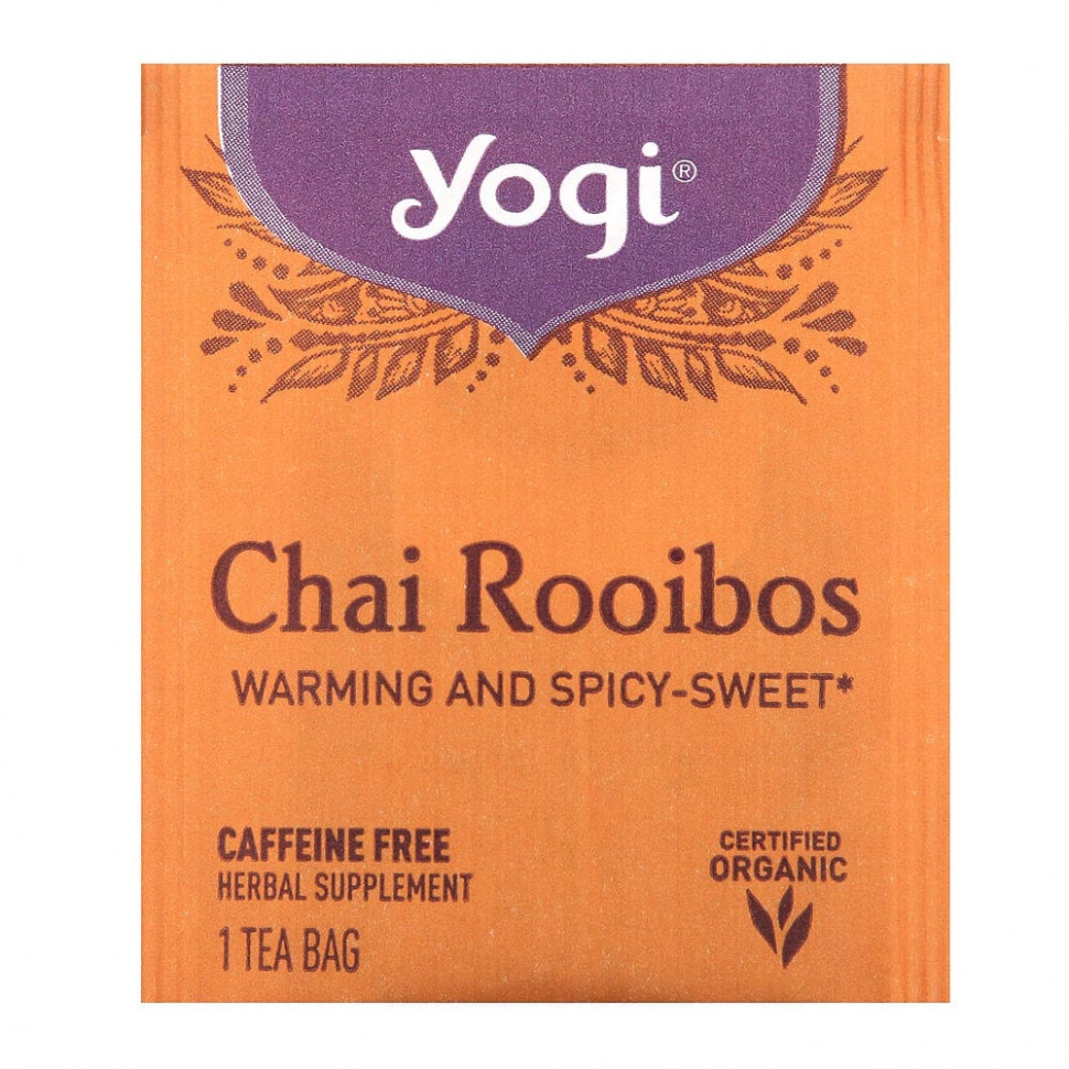 Yogi Tea, чай ройбуш, без кофеина, 16 чайных пакетиков, 36 г (1,27 унции)