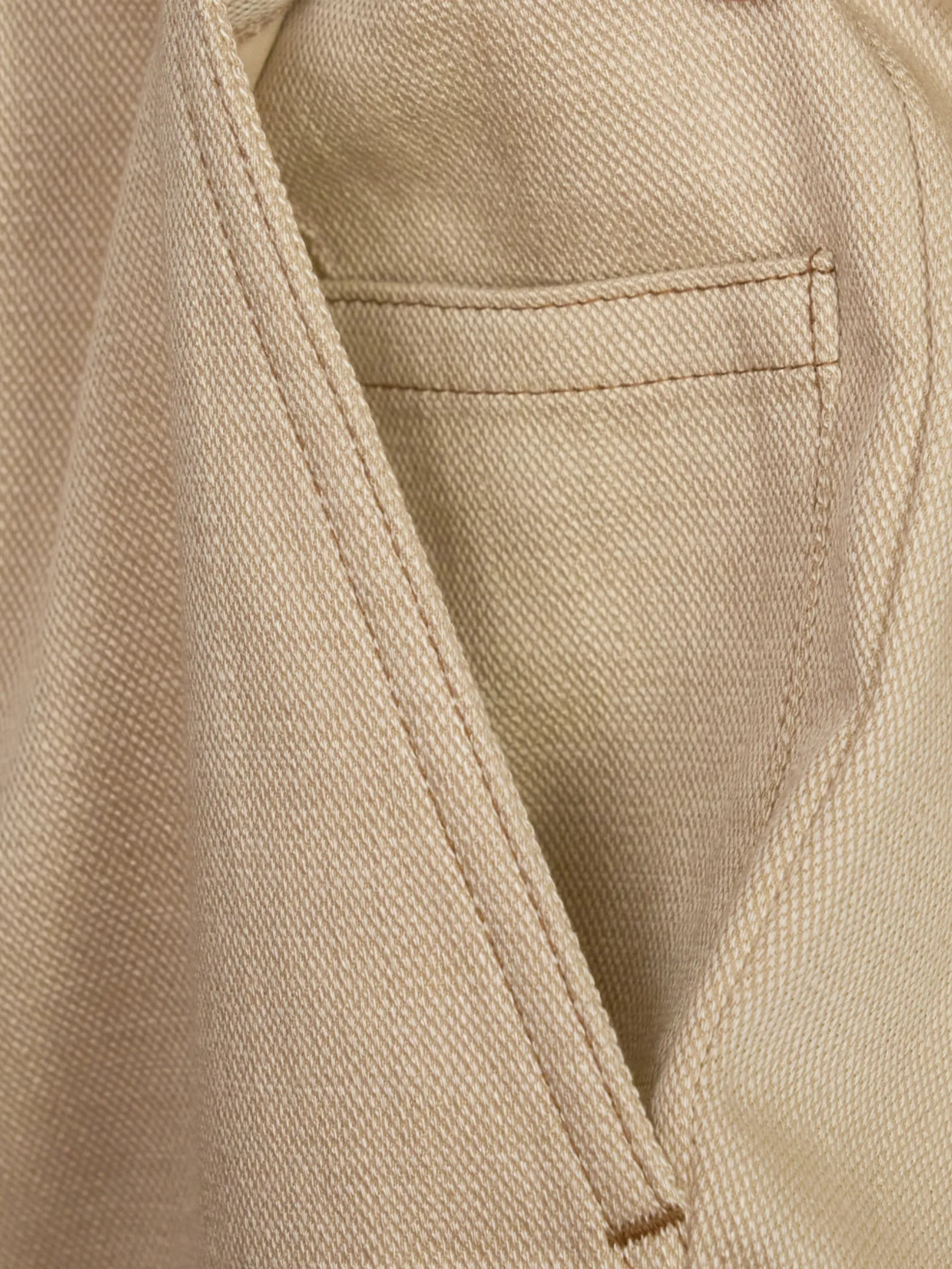 TAKEO KIKUCHI MEN BEIGE ECO DENIM STRETCH EASY SHORTS