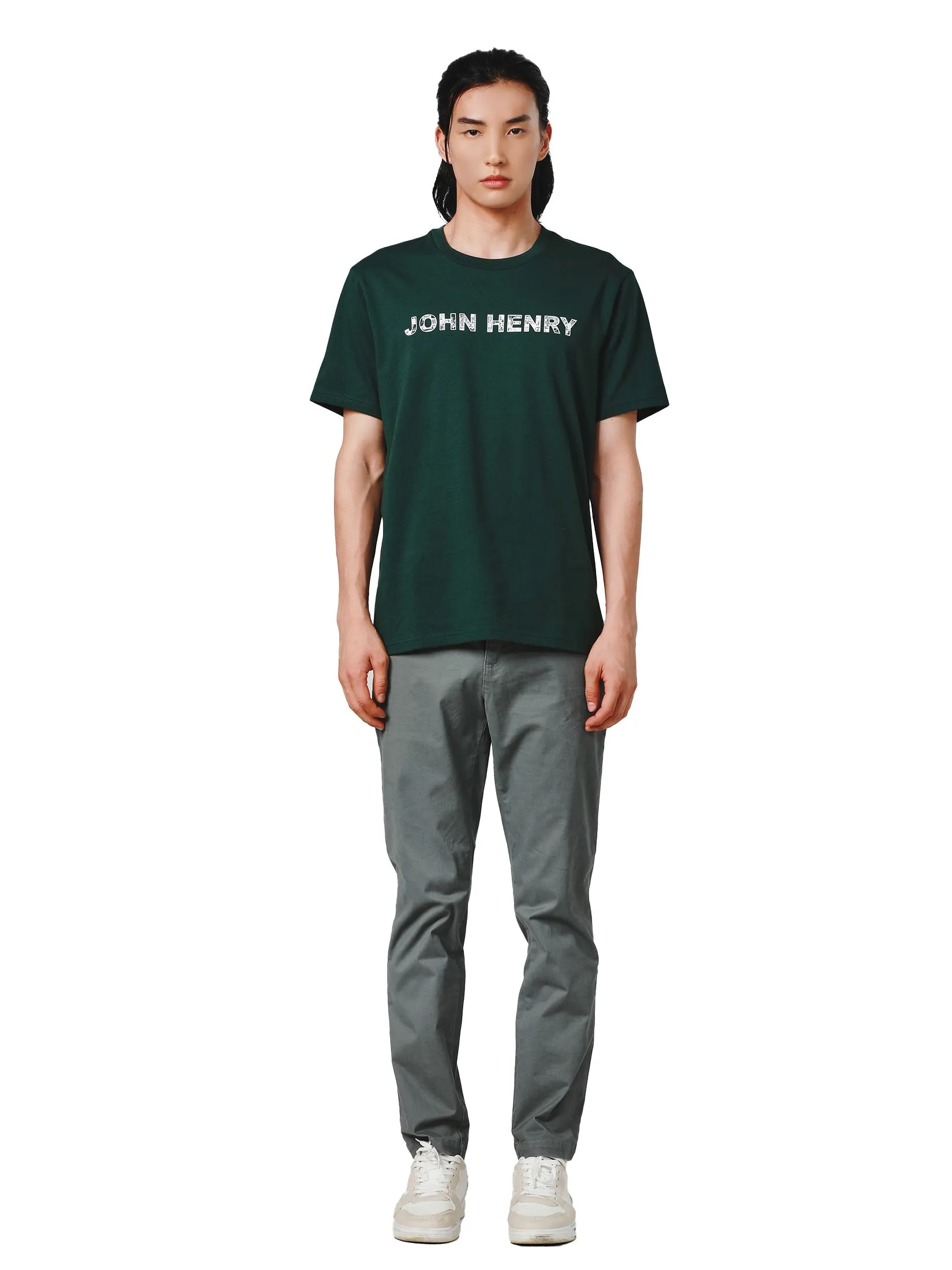 JOHN HENRY Men's T-Shirts (Slim Fit) ICONIC AF Green