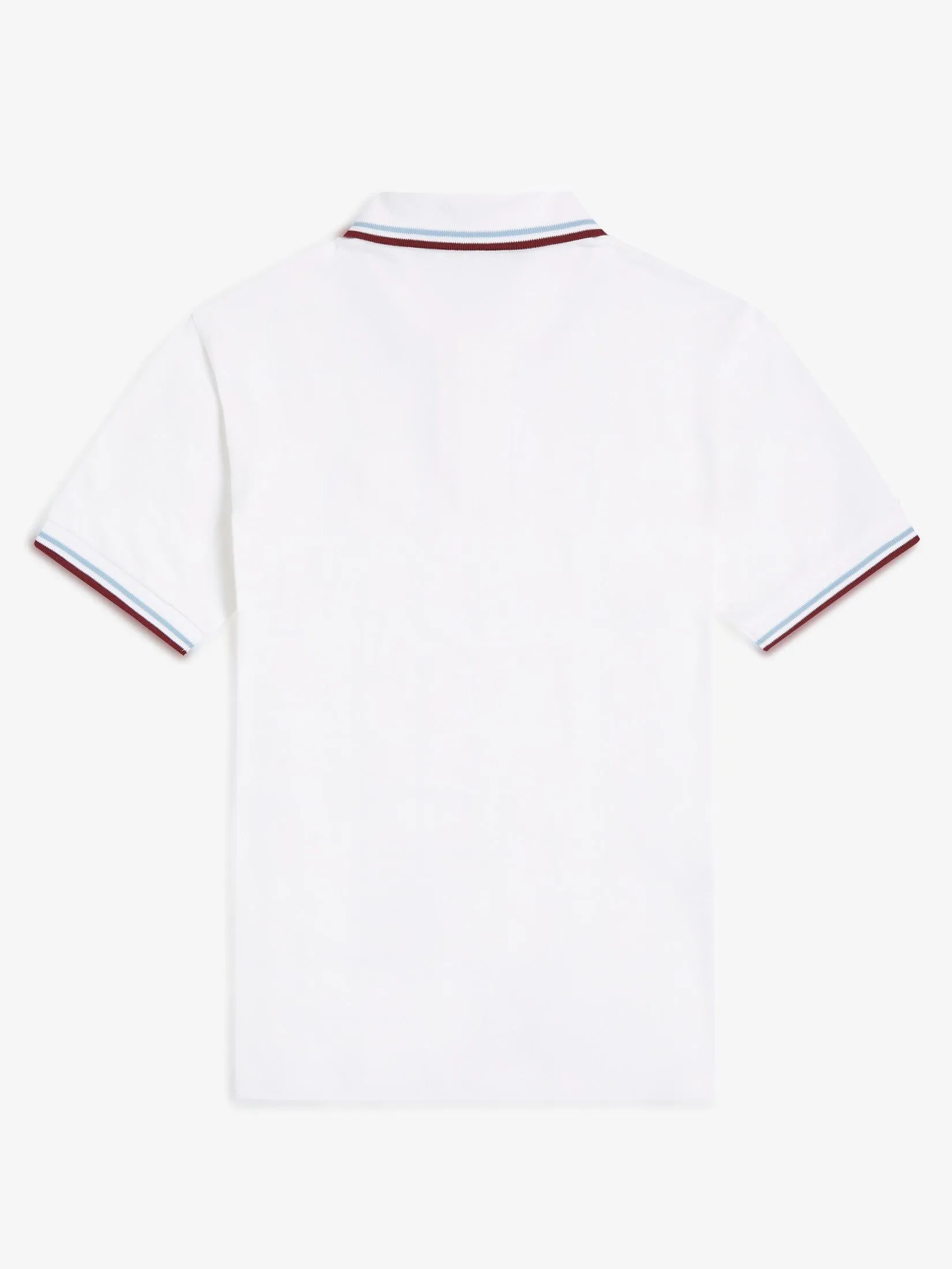 FRED PERRY Men Polo Shirt Twin Tipped Fred Perry White