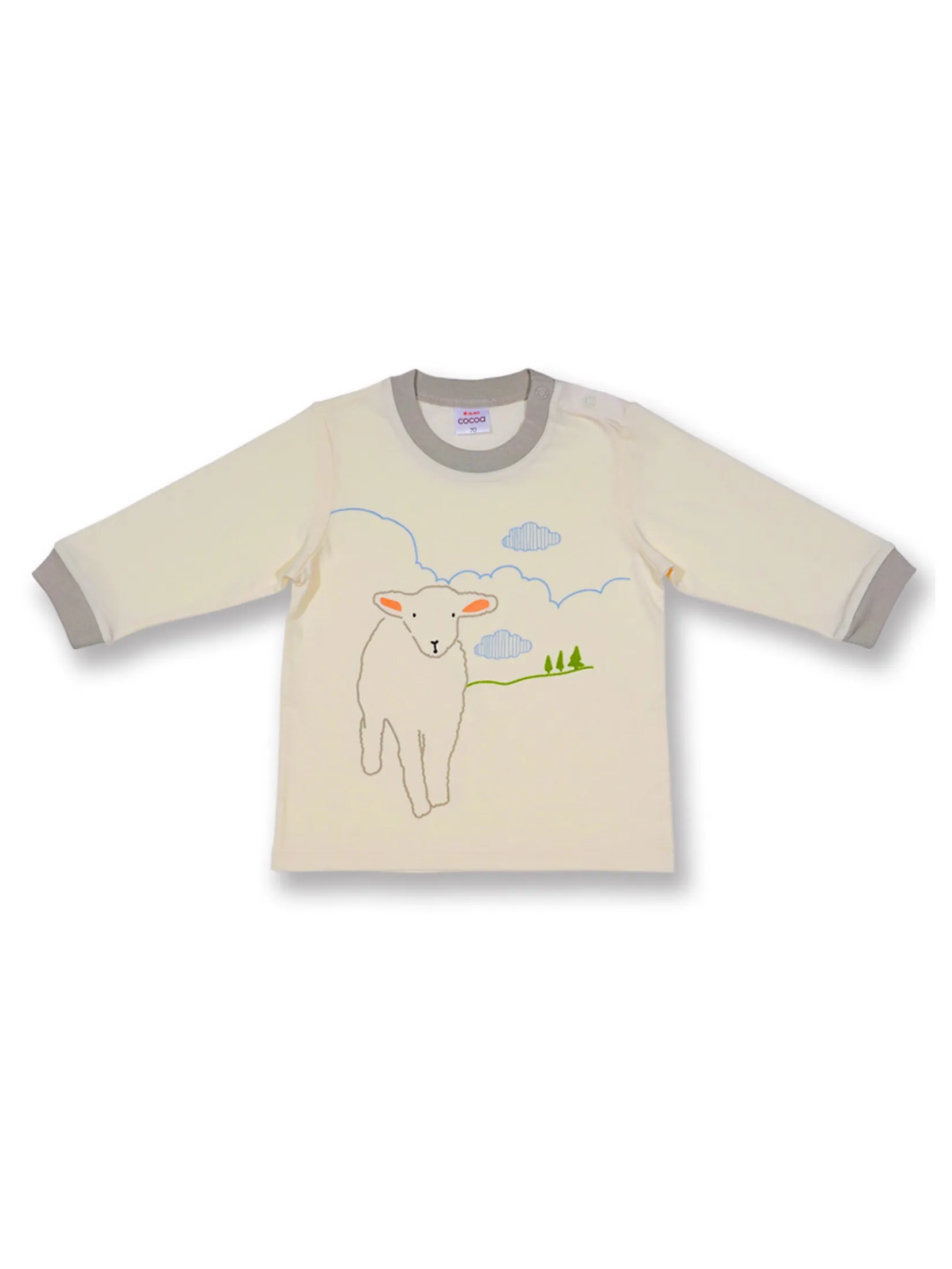 AUKA Cream,Long-sleeved shirts child,Cocoa Sheep.
