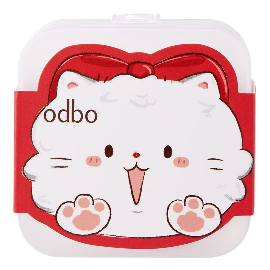 Odbo Fluffy Friends Air Cushion Puff 1pcs. 02 Snowy Kitty