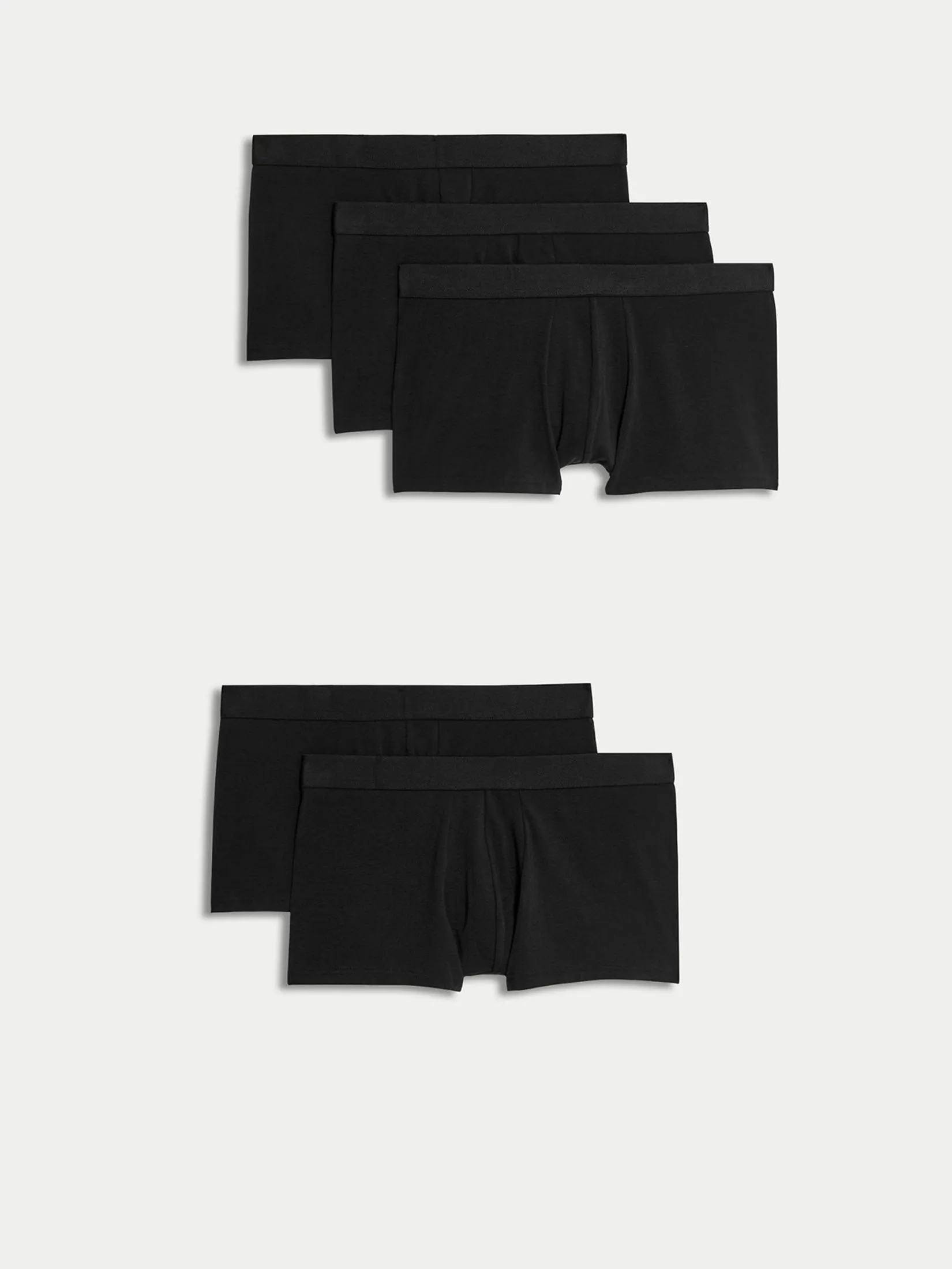 MARKS & SPENCER Men Underwear Set 5 Packs Cool & Fresh Cotton Rich Hipsters Black