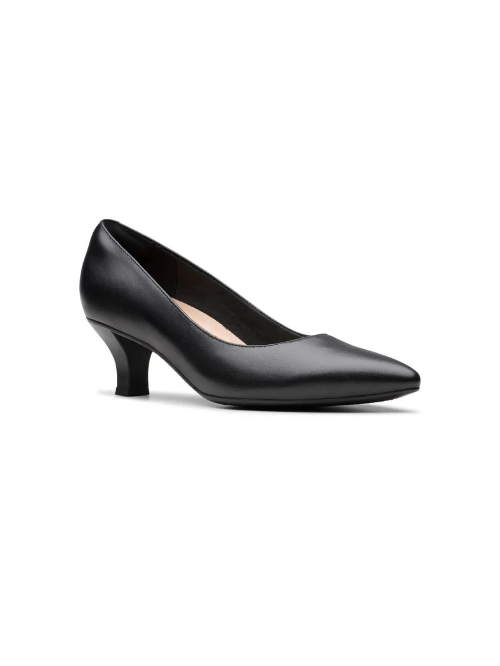 CLARKS Kepley Vine Women’s Heels in Black Leather