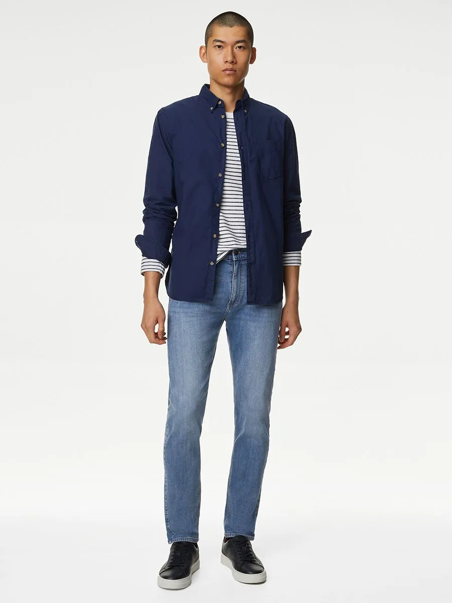 MARKS & SPENCER Men Stretch Jeans Slim Fit M9_Azure Blue