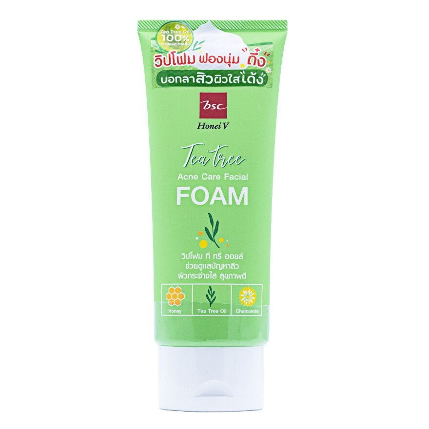 Honei V Bsc Tea Tree Acne Care Facial Foam 100g.