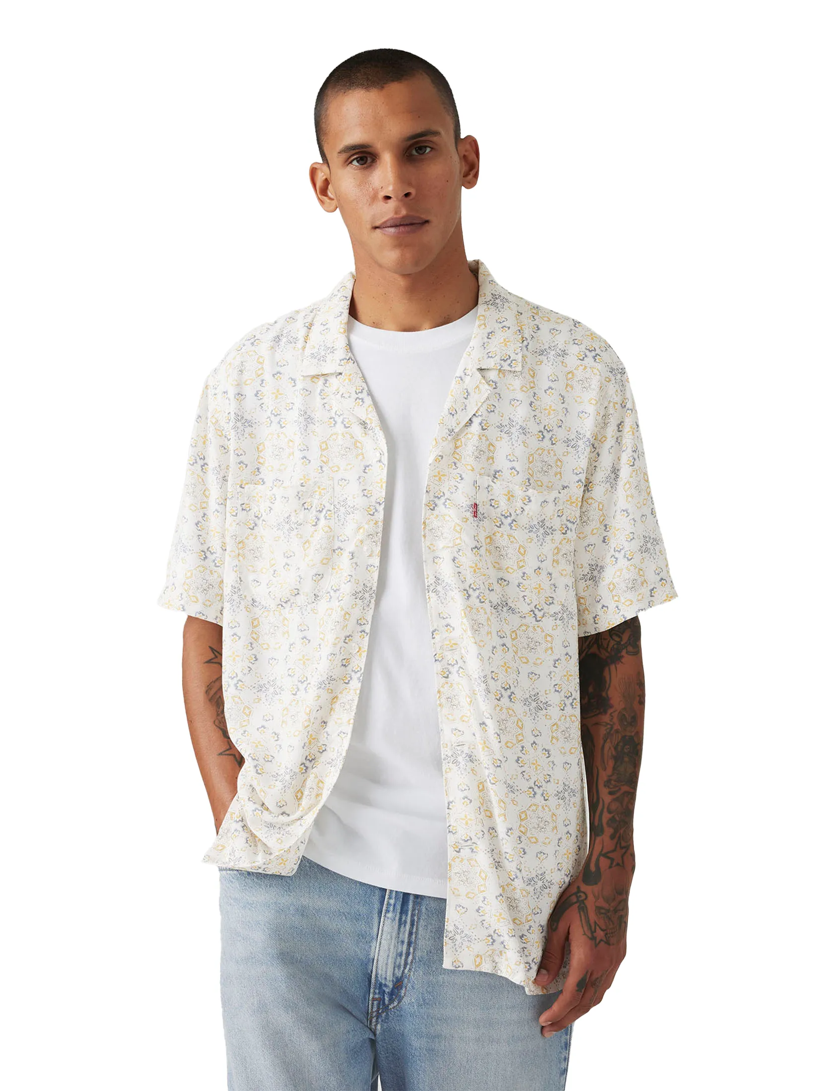 LEVI'S Men's Classic Camp Shirt Multi-Color