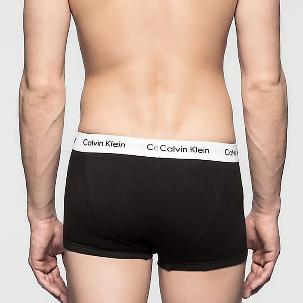 CALVIN KLEIN BLACK W/ WHITE WB UW Bottom U2664 001 PACK 3