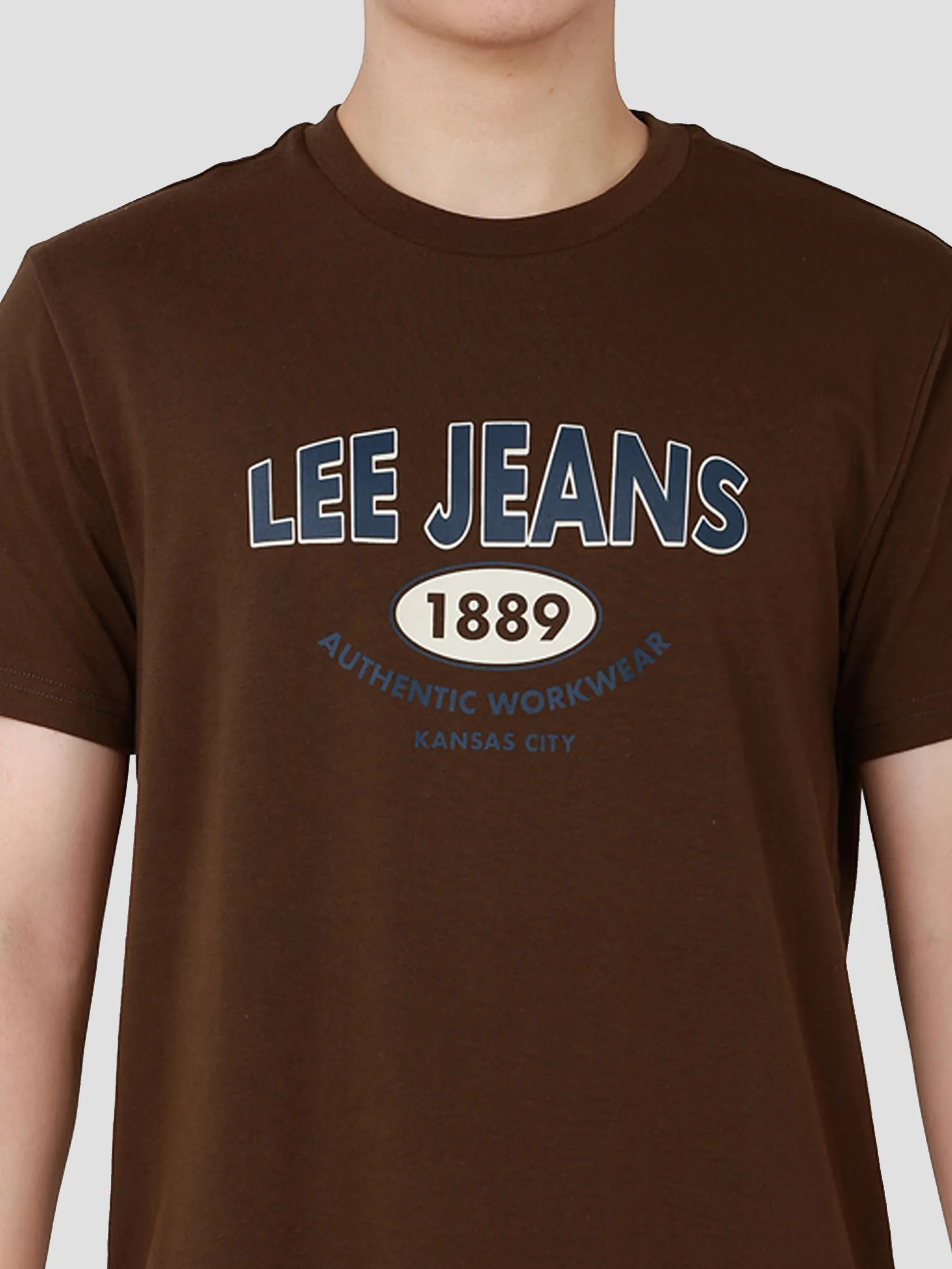 LEE Men s Tee Short Sleeve Regular Fit Brown