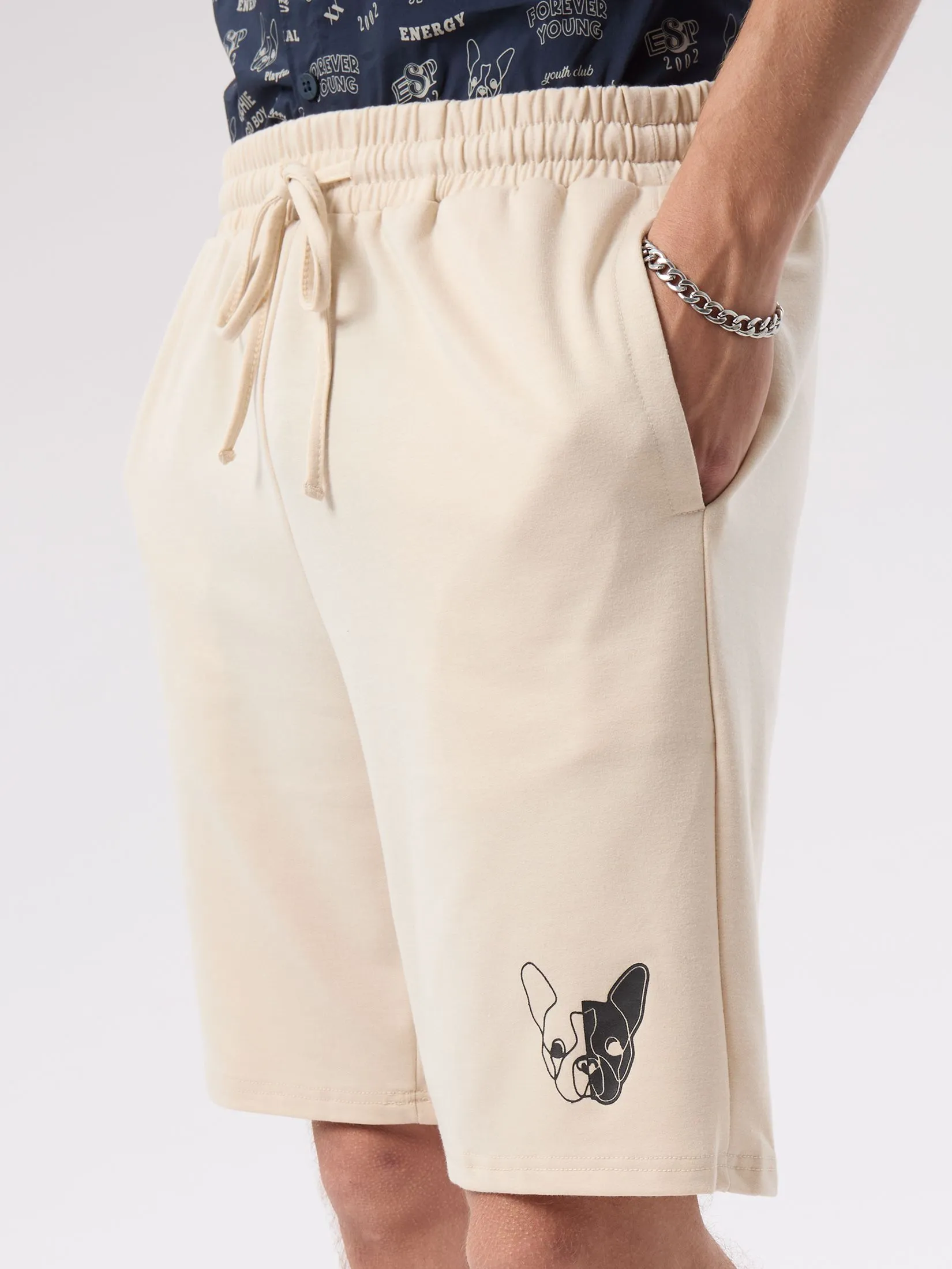 ESP Frenchie  Sweatshorts Men Beige