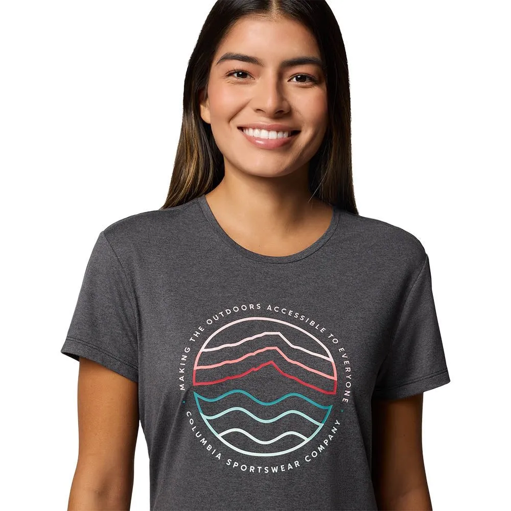 COLUMBIA Women T-Shirt Sloan Ridge™ Technical Graphic Black - CO399AP849EHTH