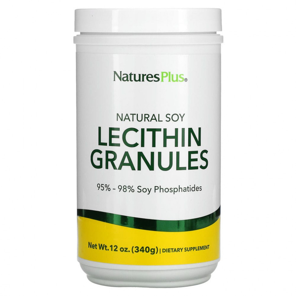 NaturesPlus, лецитин в гранулах, натуральная соя, 340 г (12 унций)