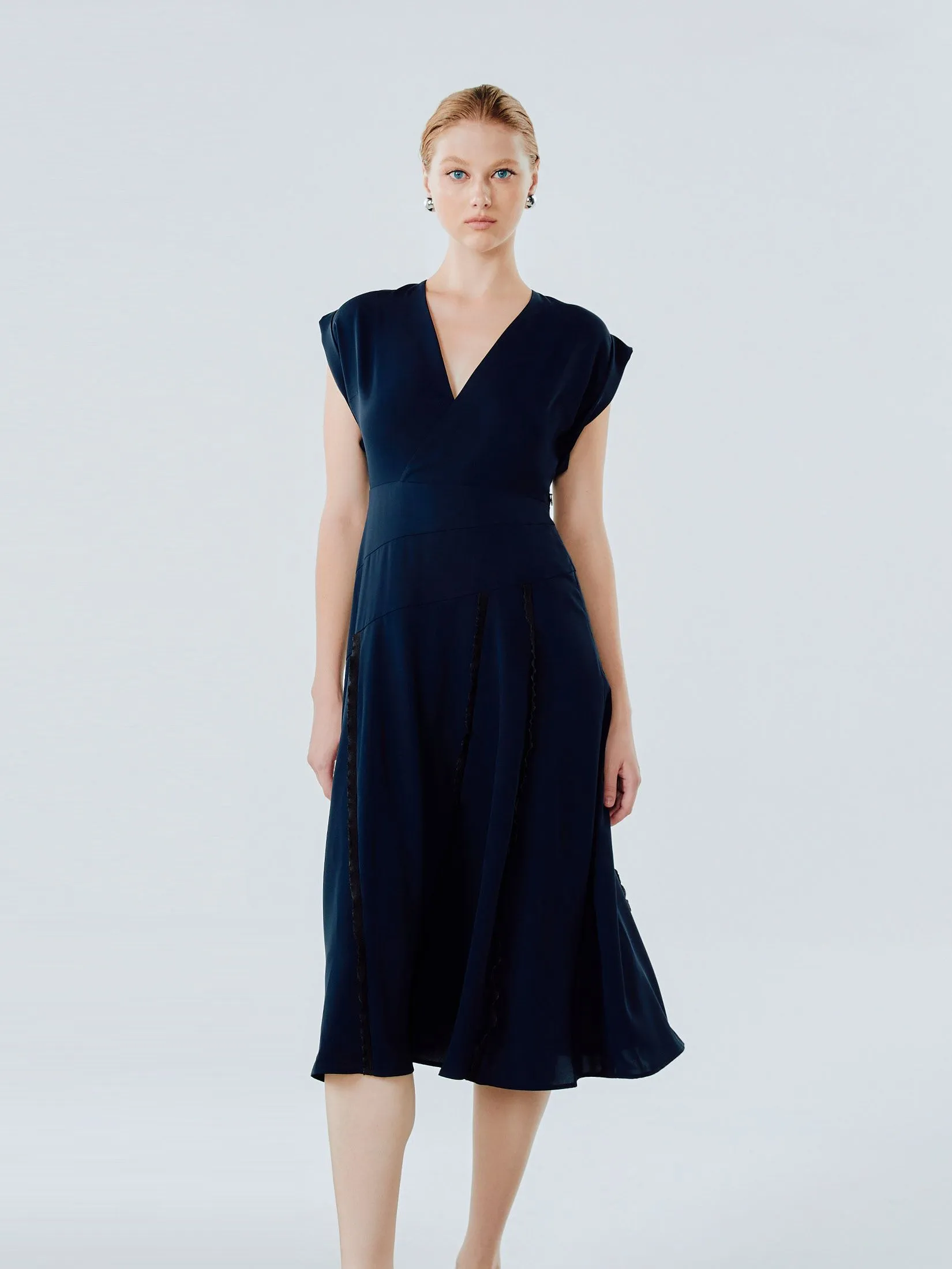 SHAKA Woman Dress Sunray Midi Navy
