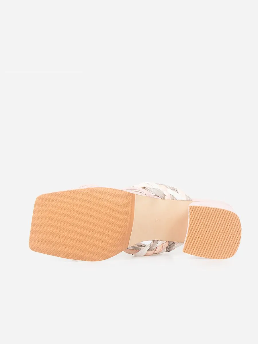 KENNETH COLE WOMEN'S WEAVE HEEL SANDALS BOSSA / PURPLE