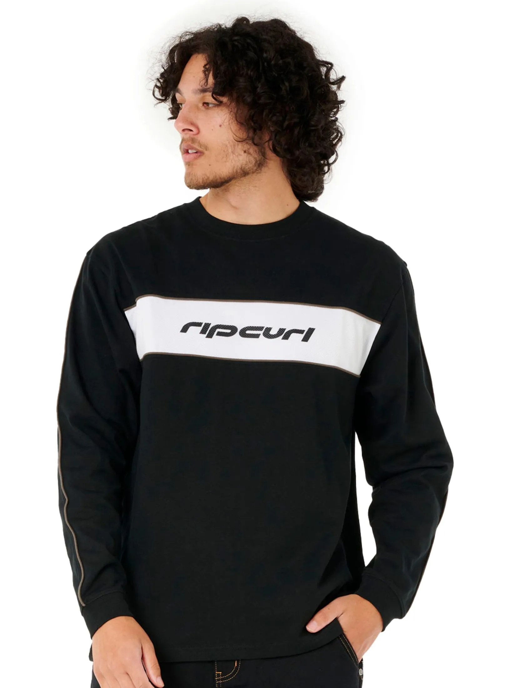 RIP CURL Men T-Shirt Archive L/S Black