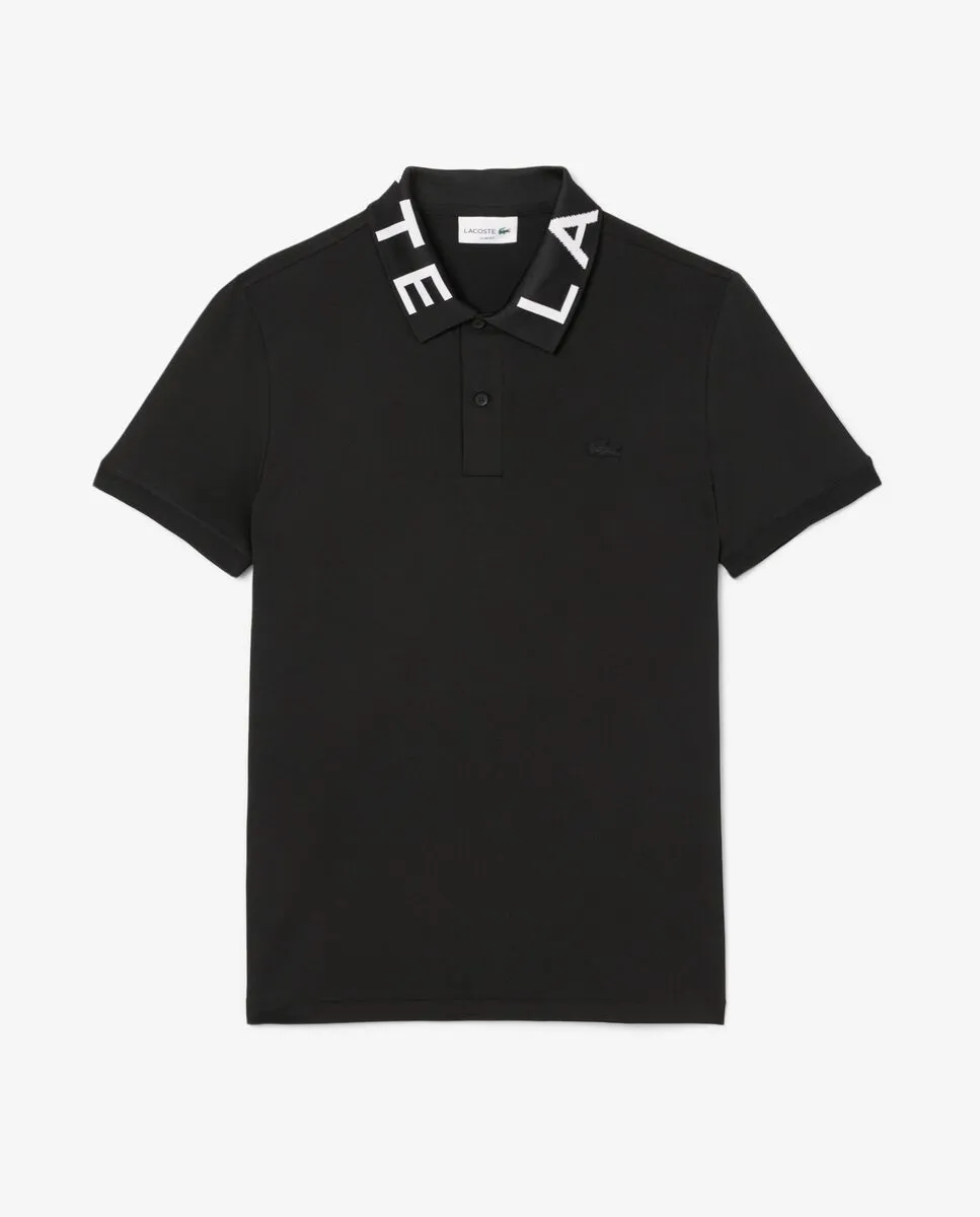LACOSTE Slim Fit L.12.12 Petit Piqu  Polo Shirt Black