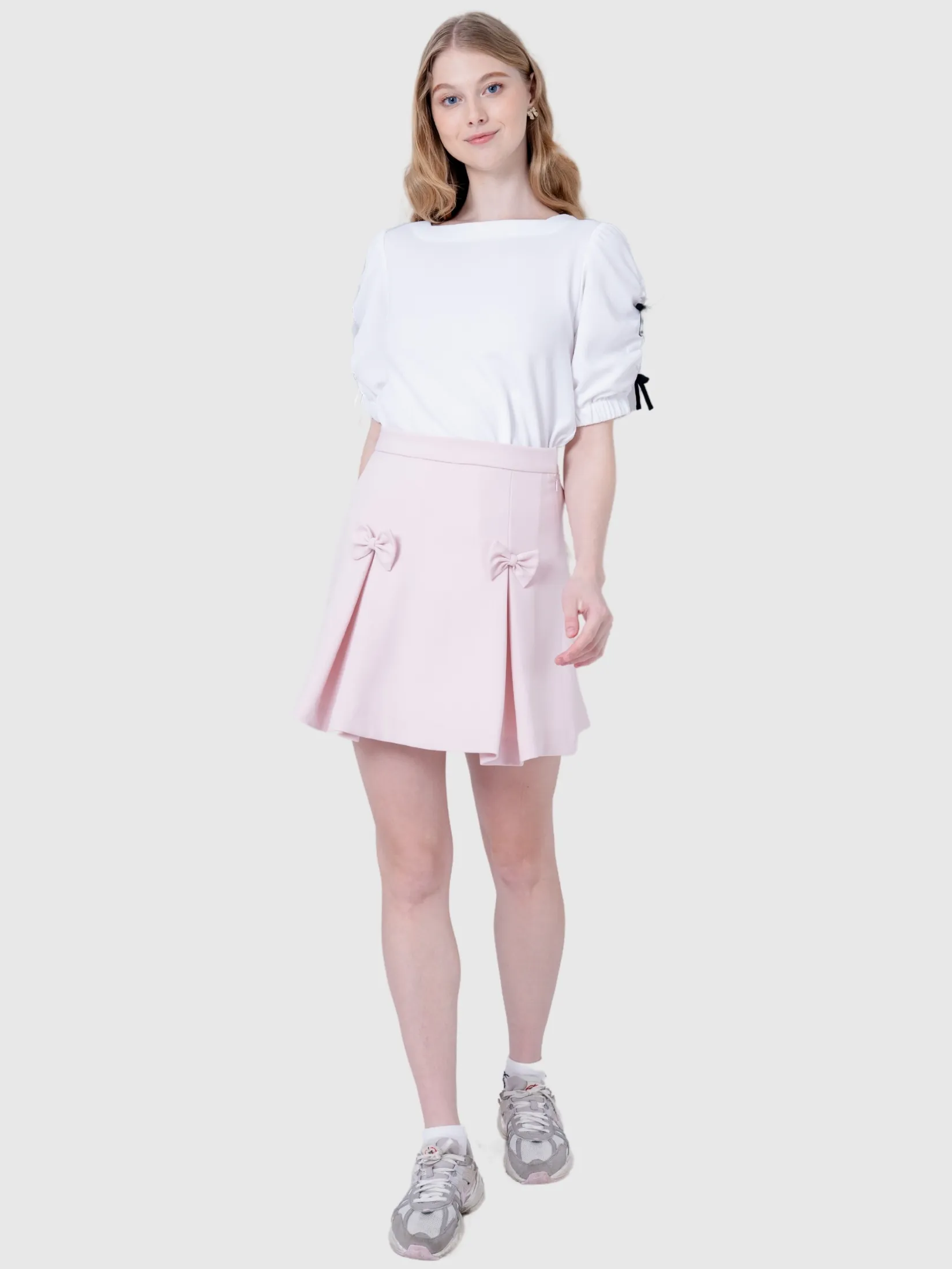 AMILA Women Skirt Short Suiting Spendex Pink