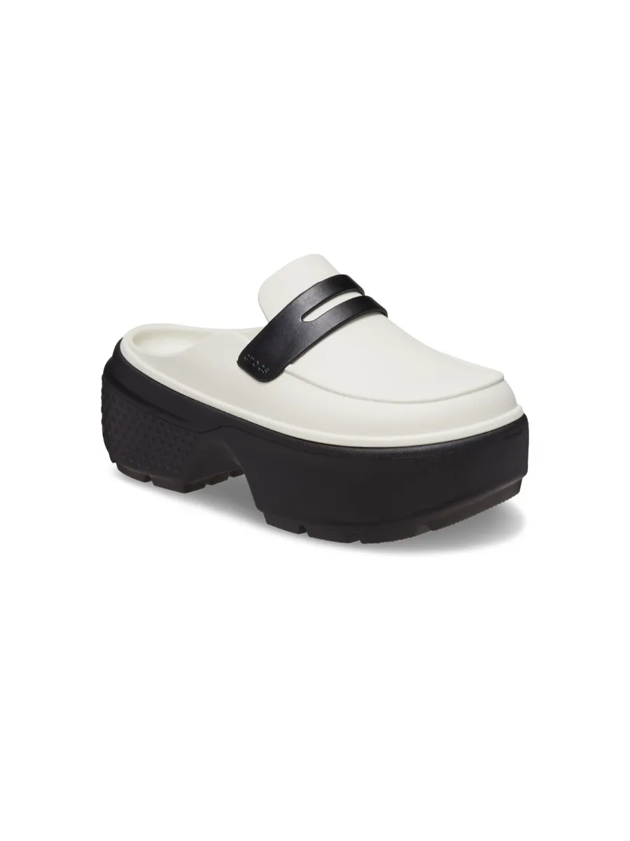 CROCS UNISEX STOMP LOAFER CLOG - LINEN BLACK