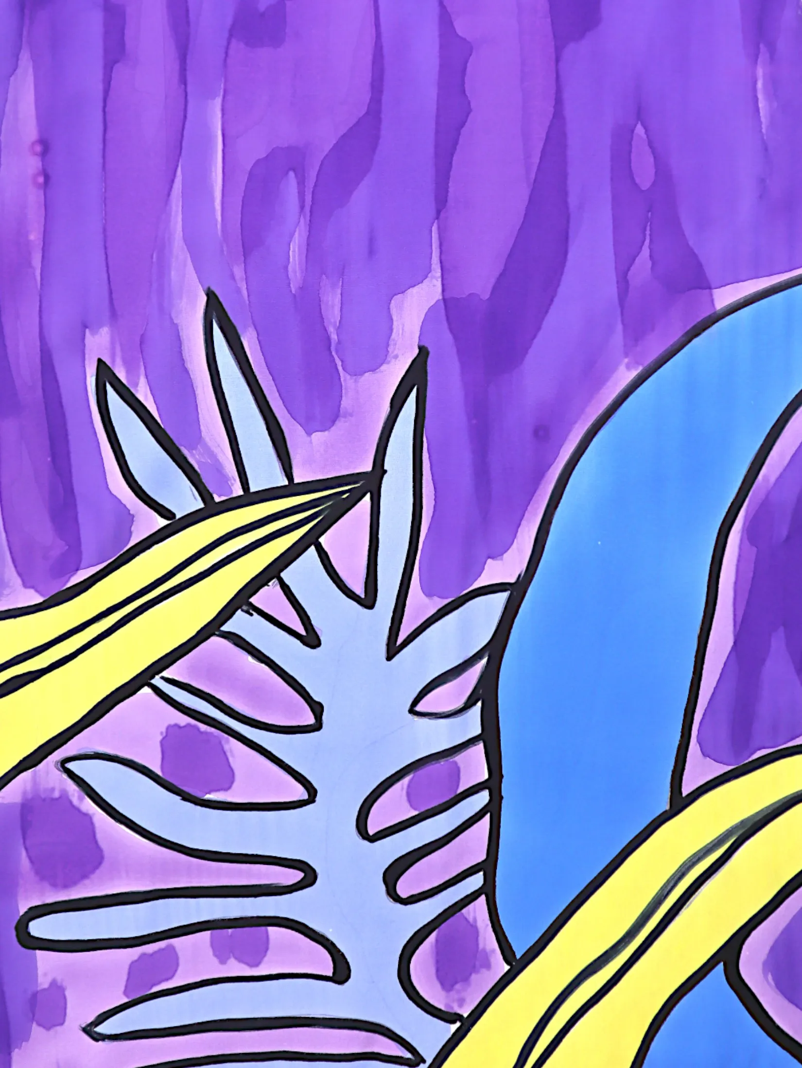 YODYOKO Woman Sleeveless Dress - Purple : Night Blooming Vanda