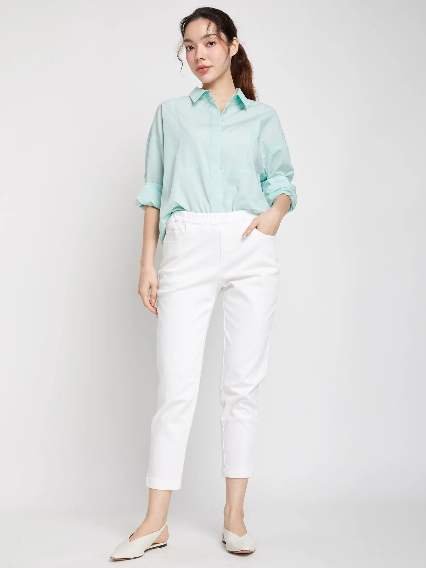 EASY PIECES Women Shirt Long Sleeves Collar