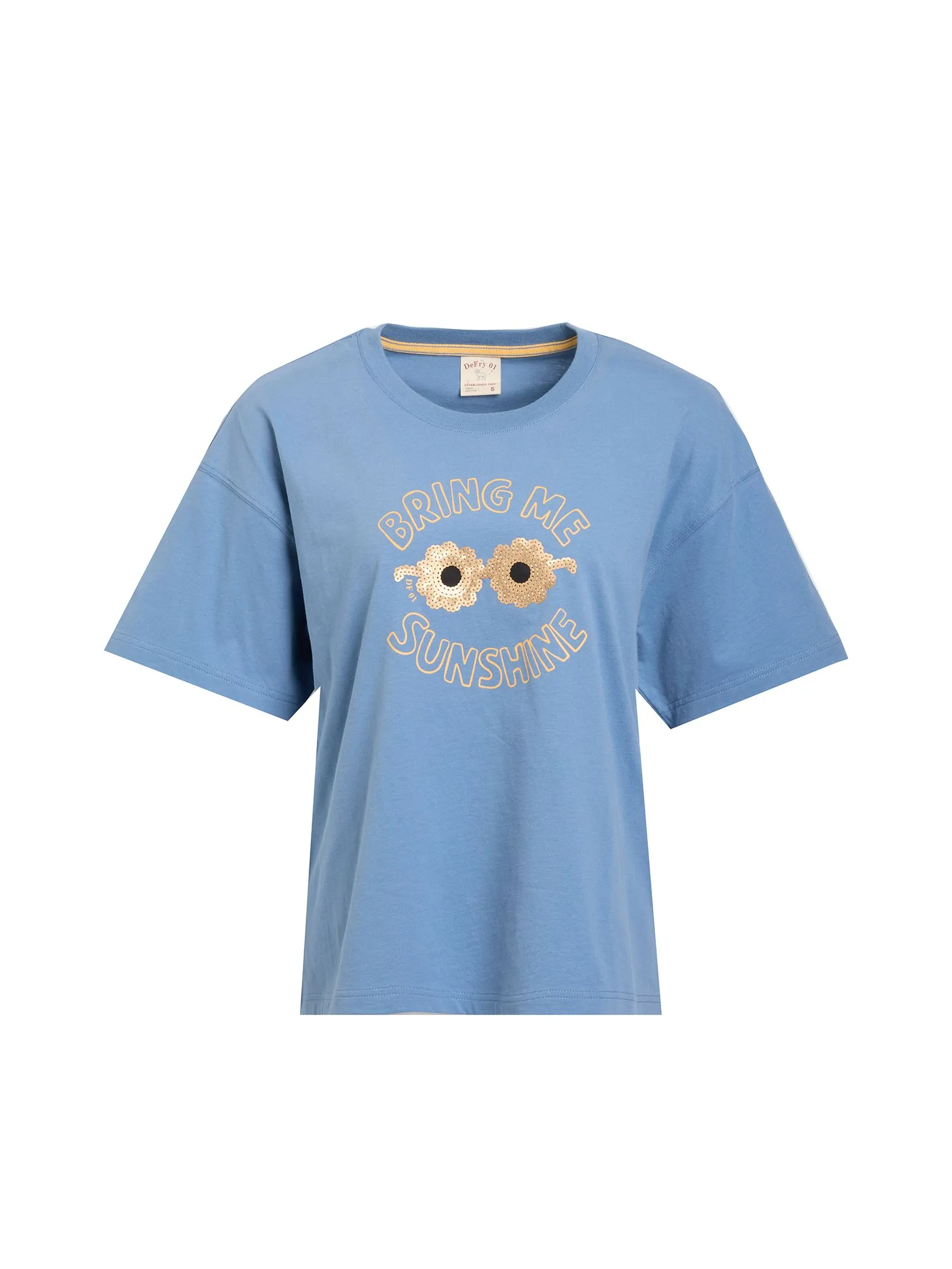 DEFRY 01 Women T-Shirt Short Sleeves 2503ETSW031 Blue