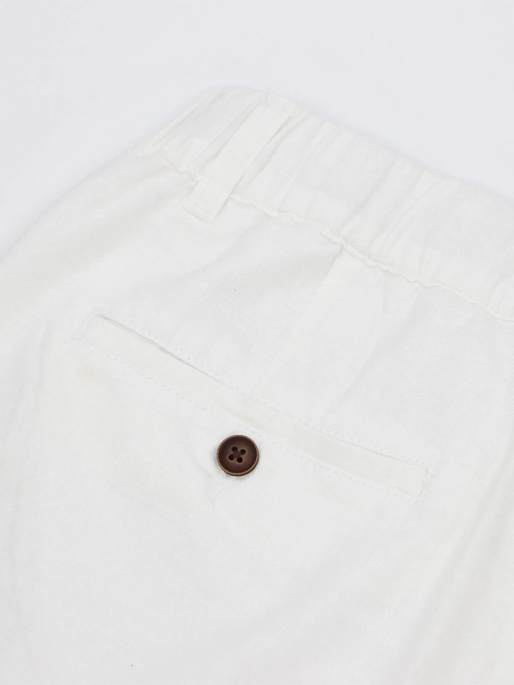 GIORDANO Men's Slim Linen Bermuda Shorts White