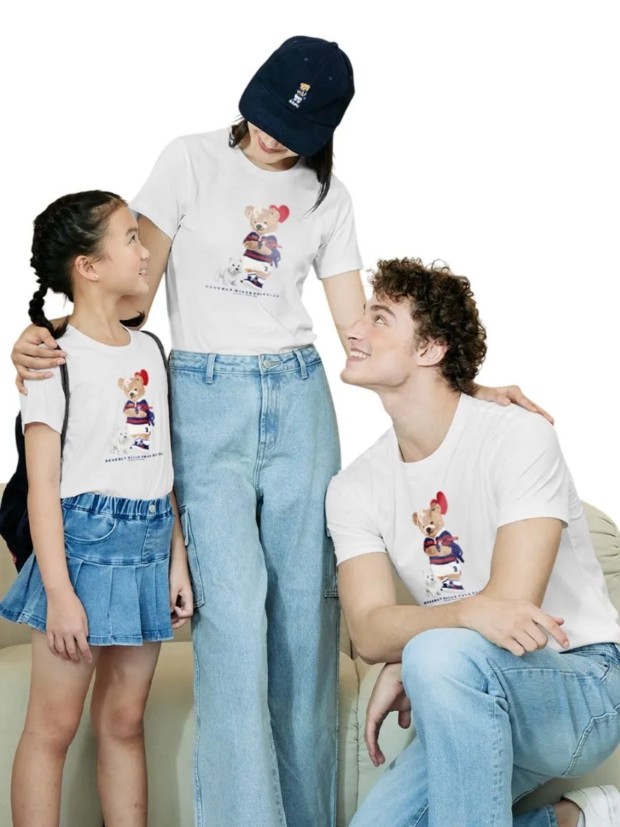 BEVERLY HILLS POLO CLUB White Men T-Shirt Family SET Model BNSG090