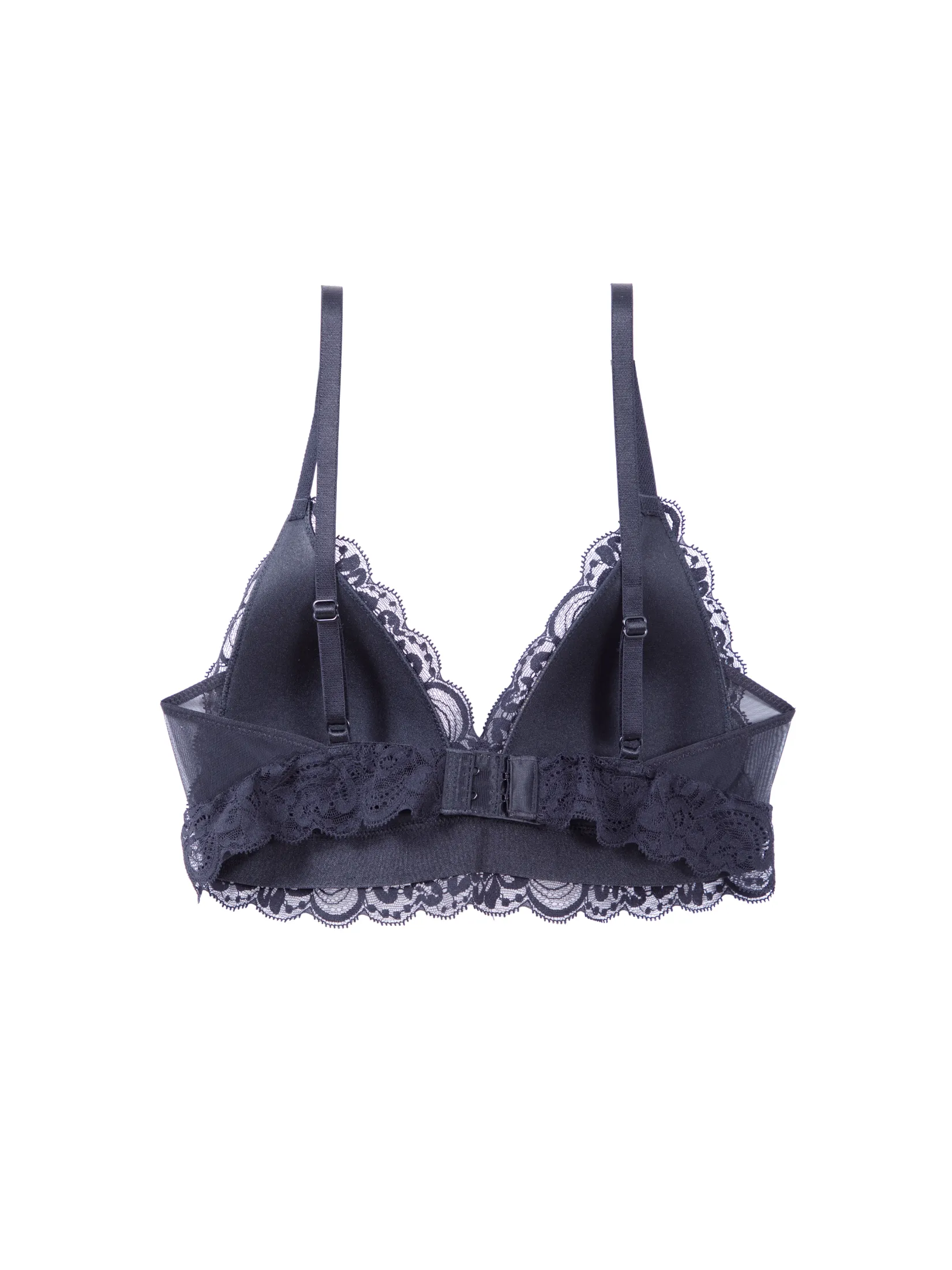 BSC LINGERIE Women's Wireless Bra with Removable Padding Triangle Cups BB3583BL – Black