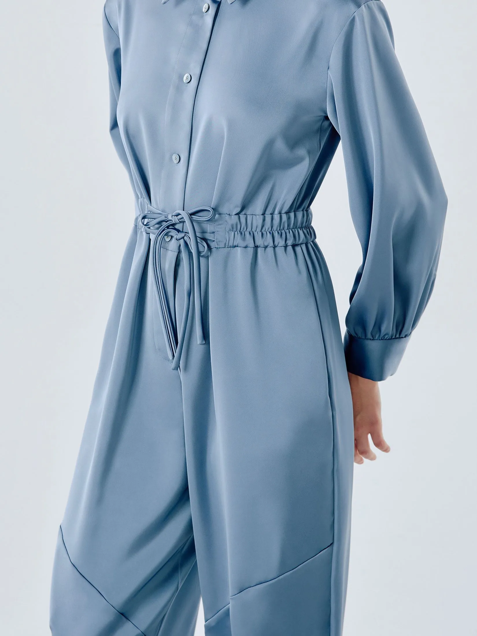 SHAKA Woman Jumpsuit Satin Blue