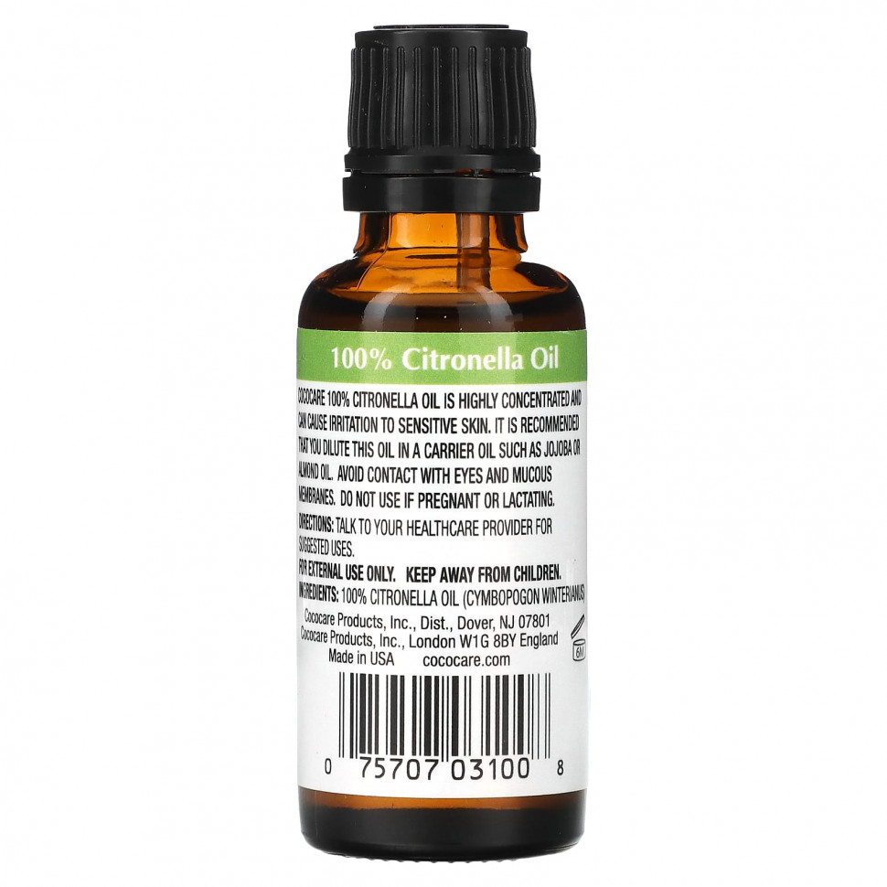 Cococare, 100% масло цитронеллы, 30 мл (1 жидк. Унция)