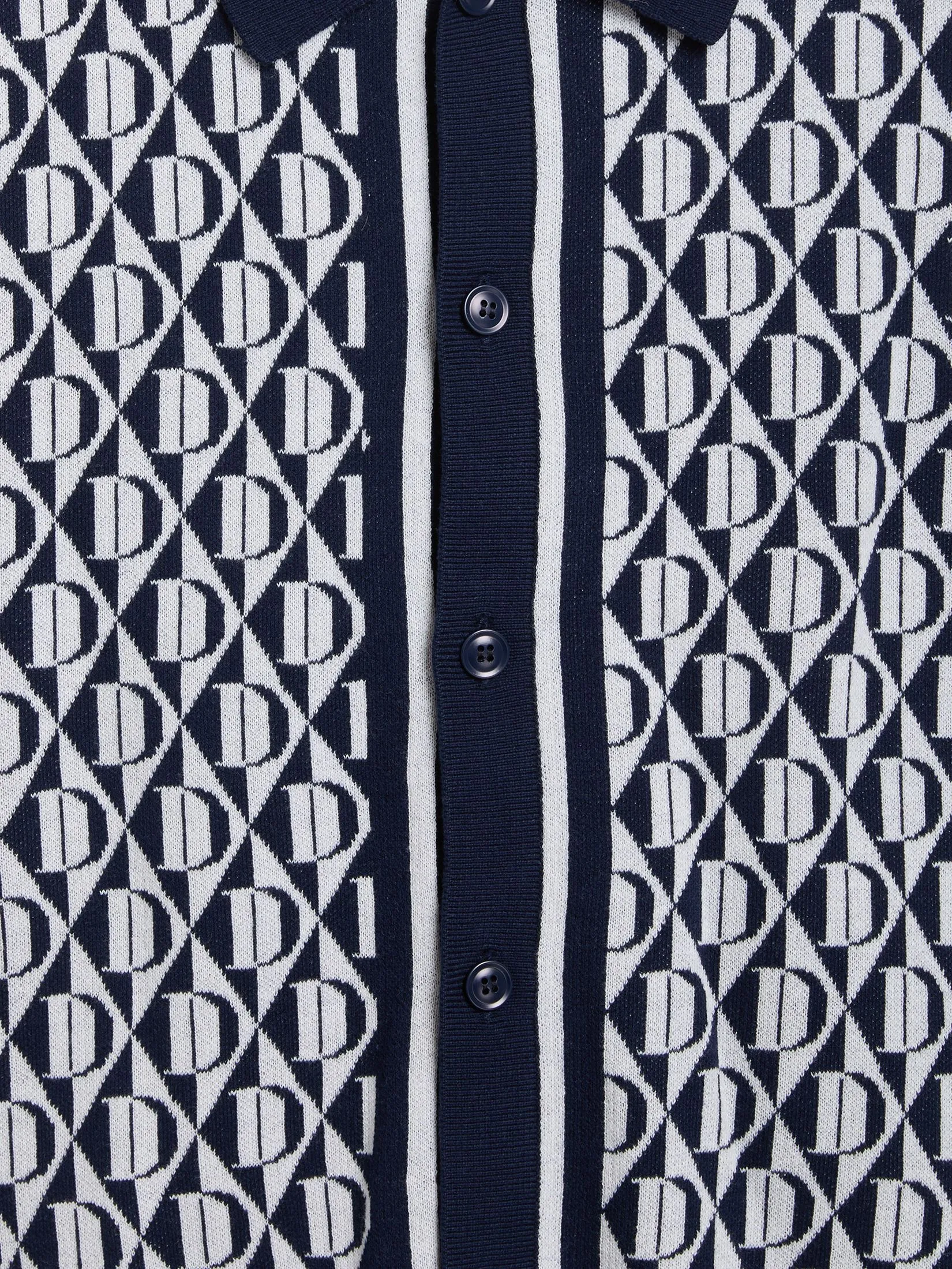 DEFRY 01 Men Sweater Short Sleeves 2507EASM070 Navy