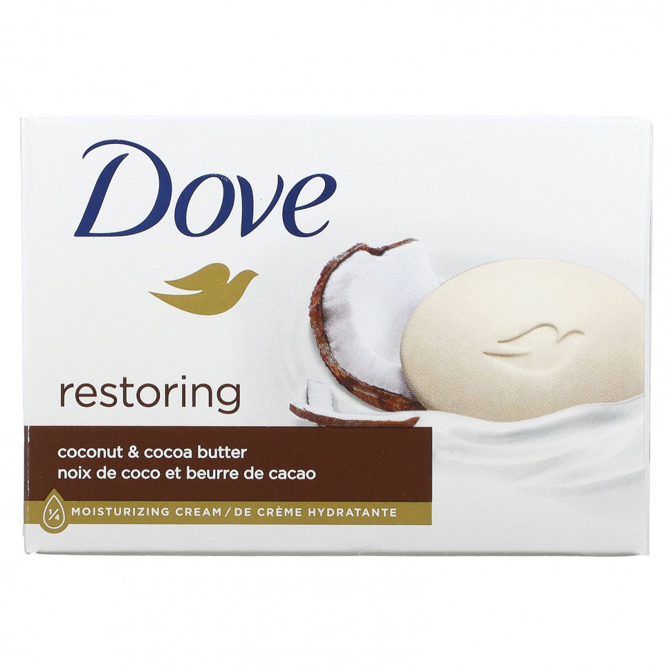 Dove, восстанавливающее, с кокосом и кокосовым маслом, 6 кусков по 106 г (3,75 унции)