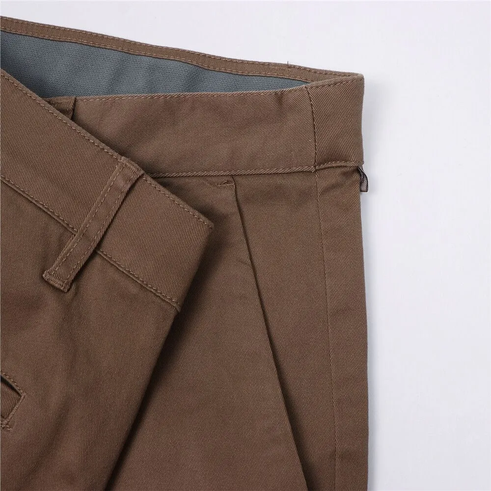 GIORDANO Brown Men's Low rise Slim Taper Super Stretch Pants