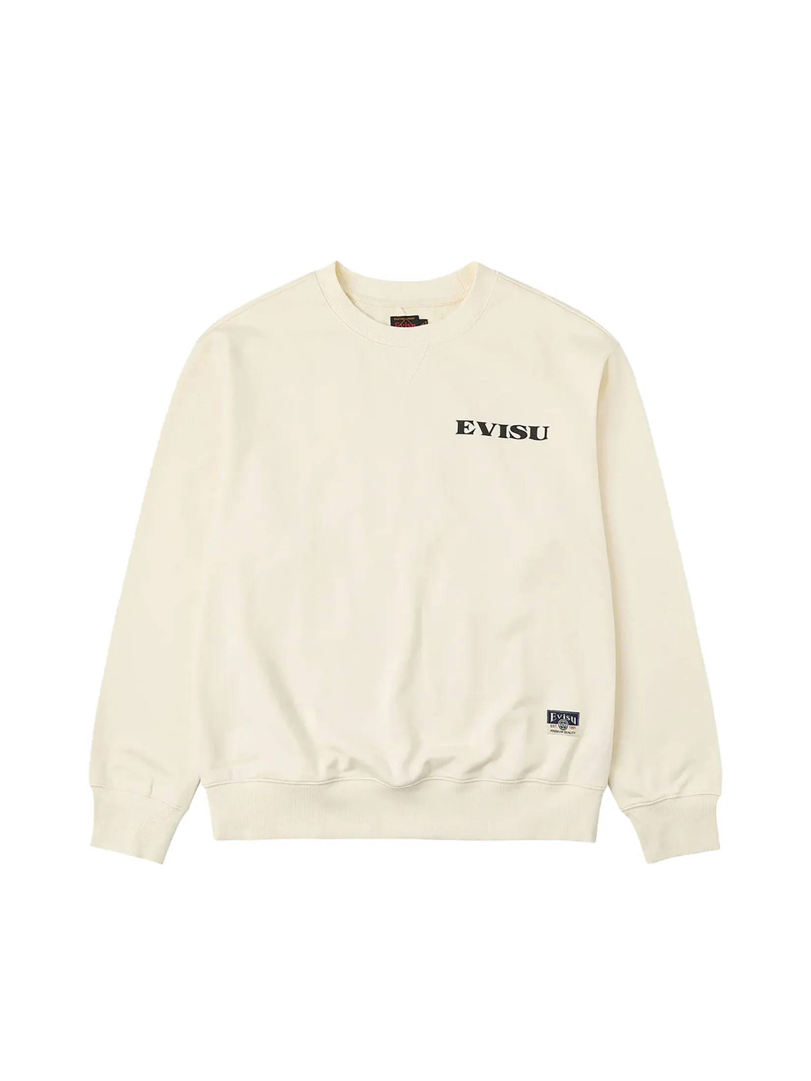 EVISU Men Sweatshirt Seagull Brocade Appliqué Relax Fit