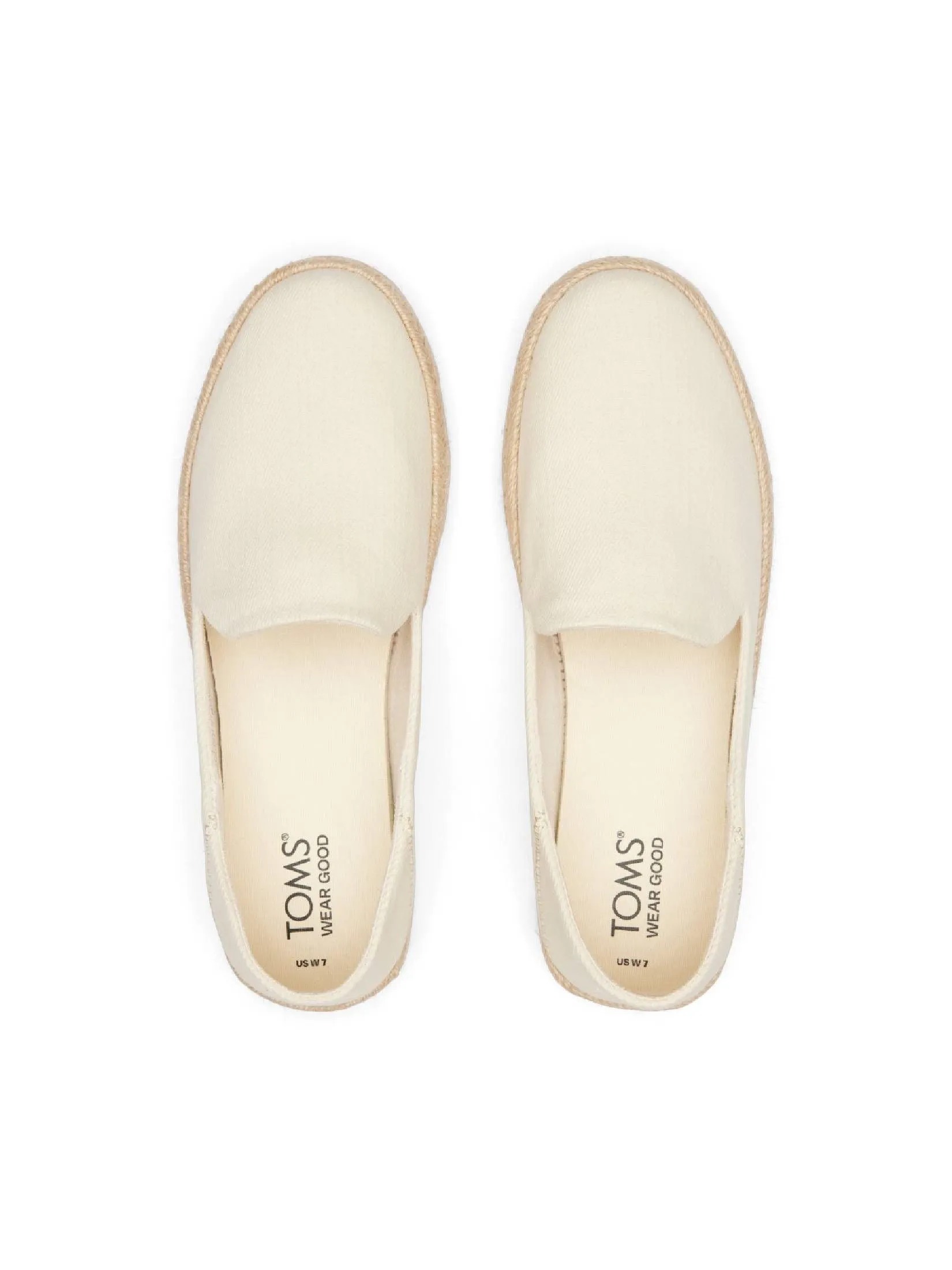 TOMS Women Shoe Slip On Carolina Light Natural Heavy Twill