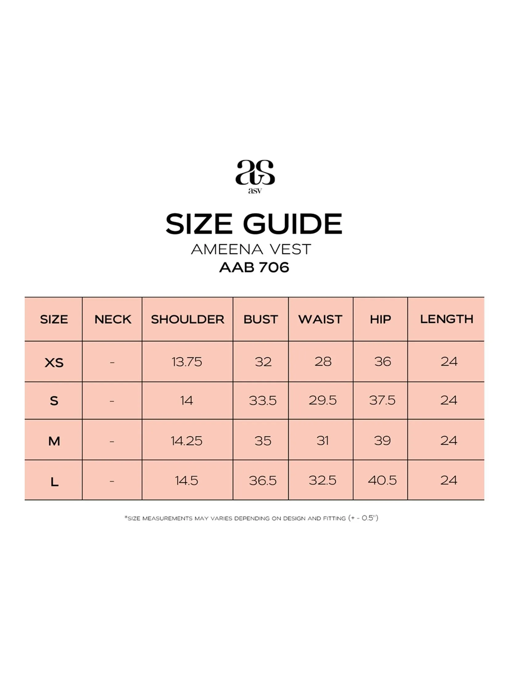 ASV (AW24)Ameena Women Vest Peach