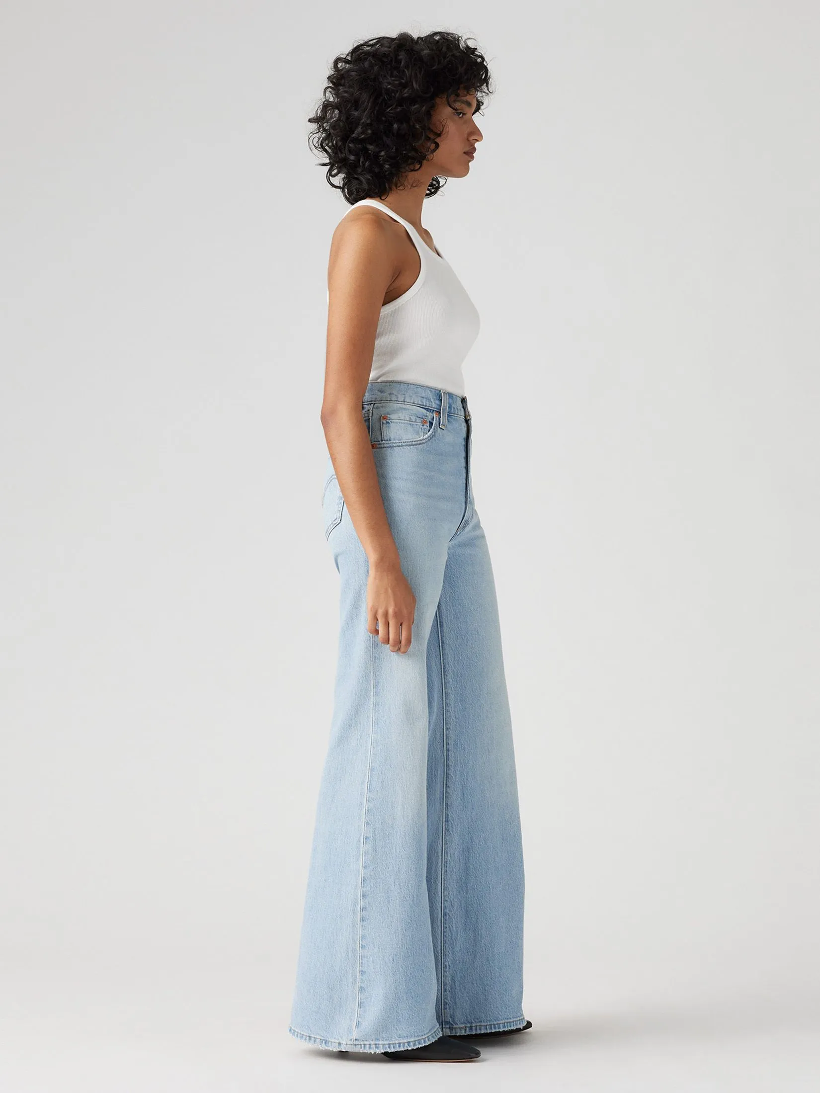 LEVI'S Women's Ribcage Bell Jeans Blue