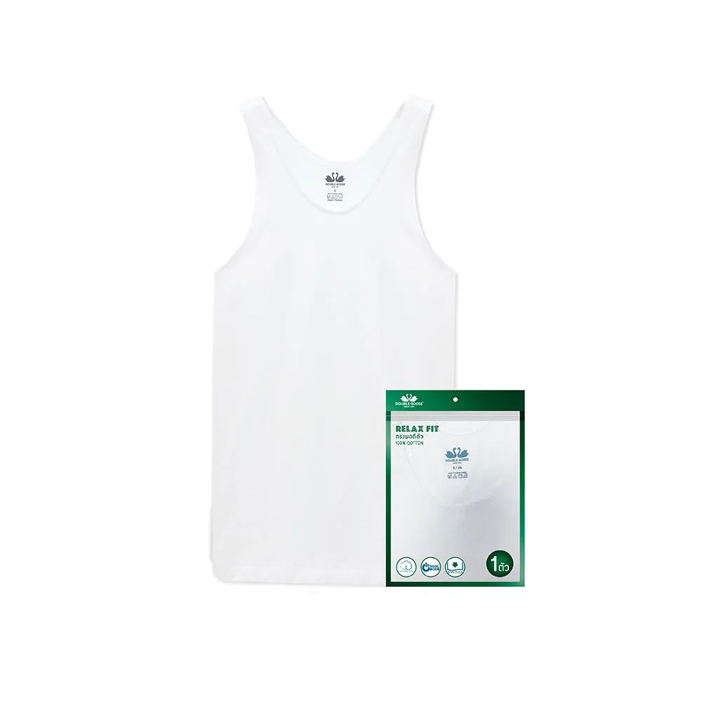 DOUBLE GOOSE White  Double Goose Singlet Modern Relax Fit