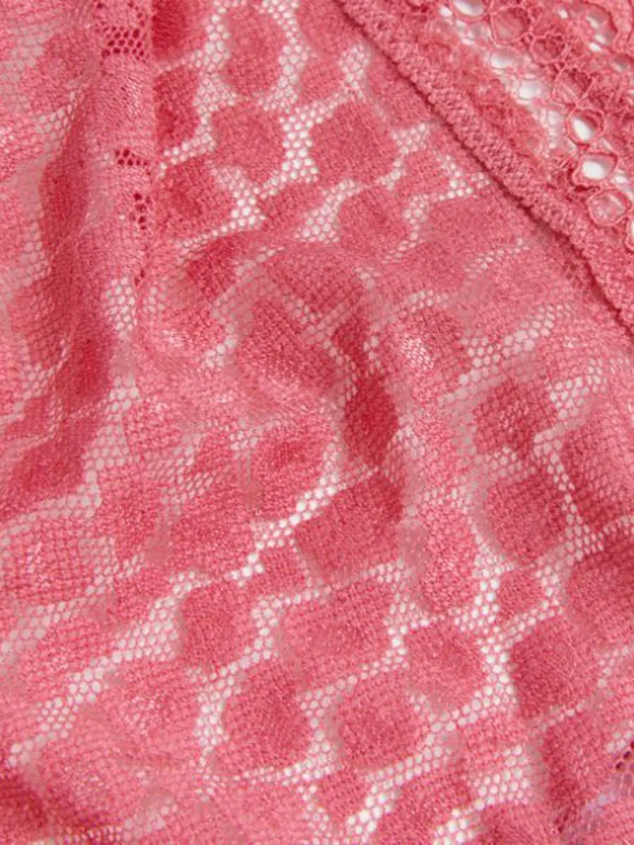 MARKS & SPENCER Women High Leg Knickers Mesh & Lace Pack 3 pcs