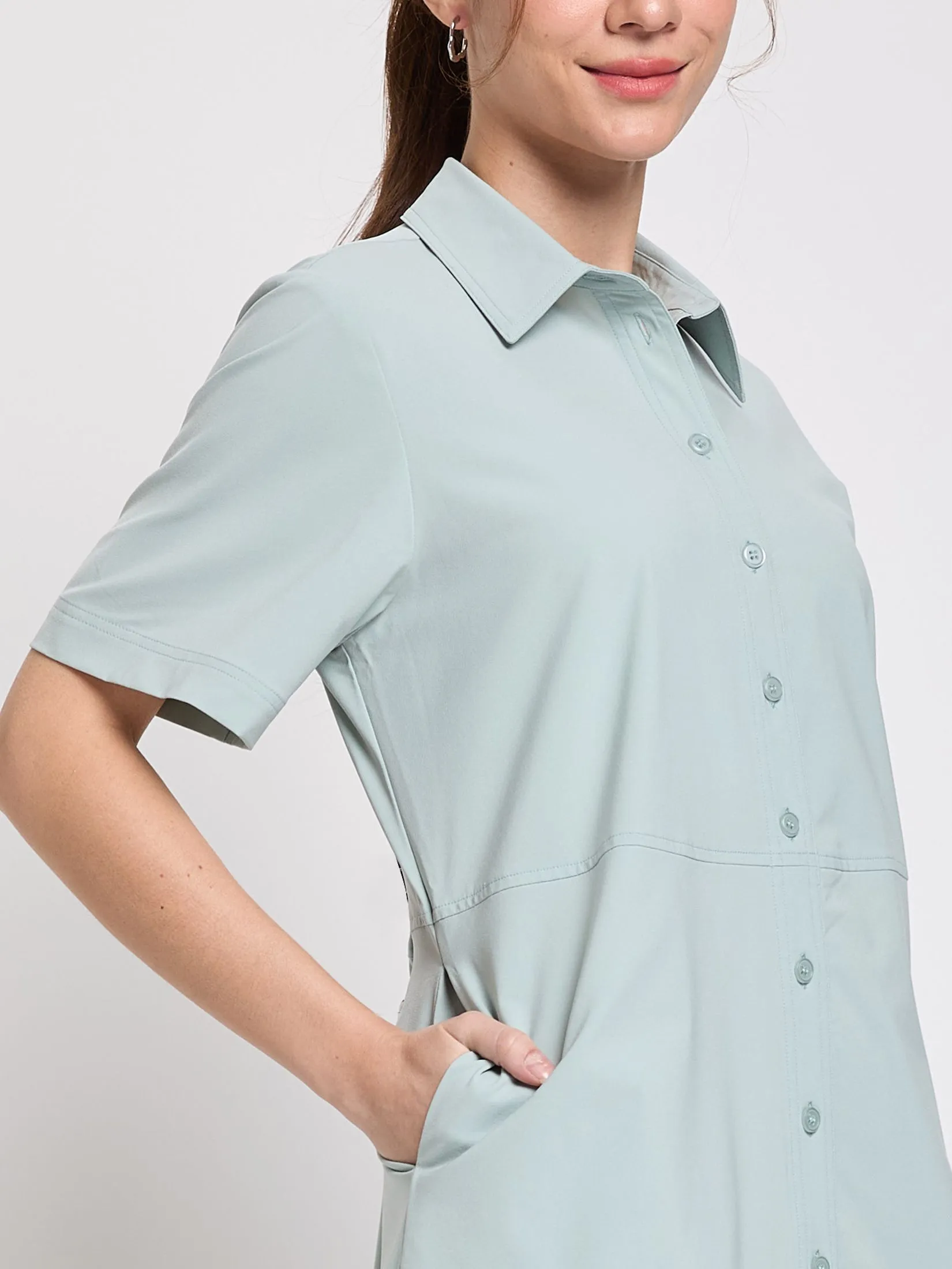 EASY PIECES Women Midi Dress Short Sleeves