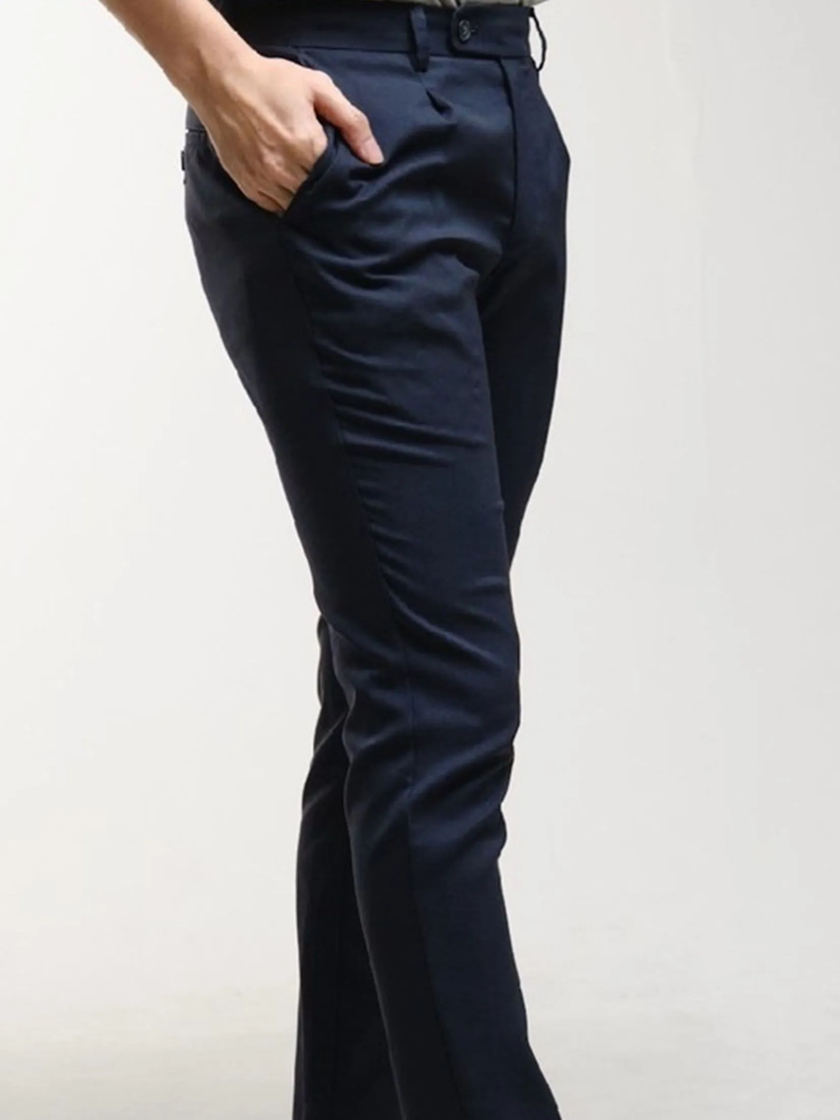 ERA-WON Men's pant skinny Crop Dark Blue