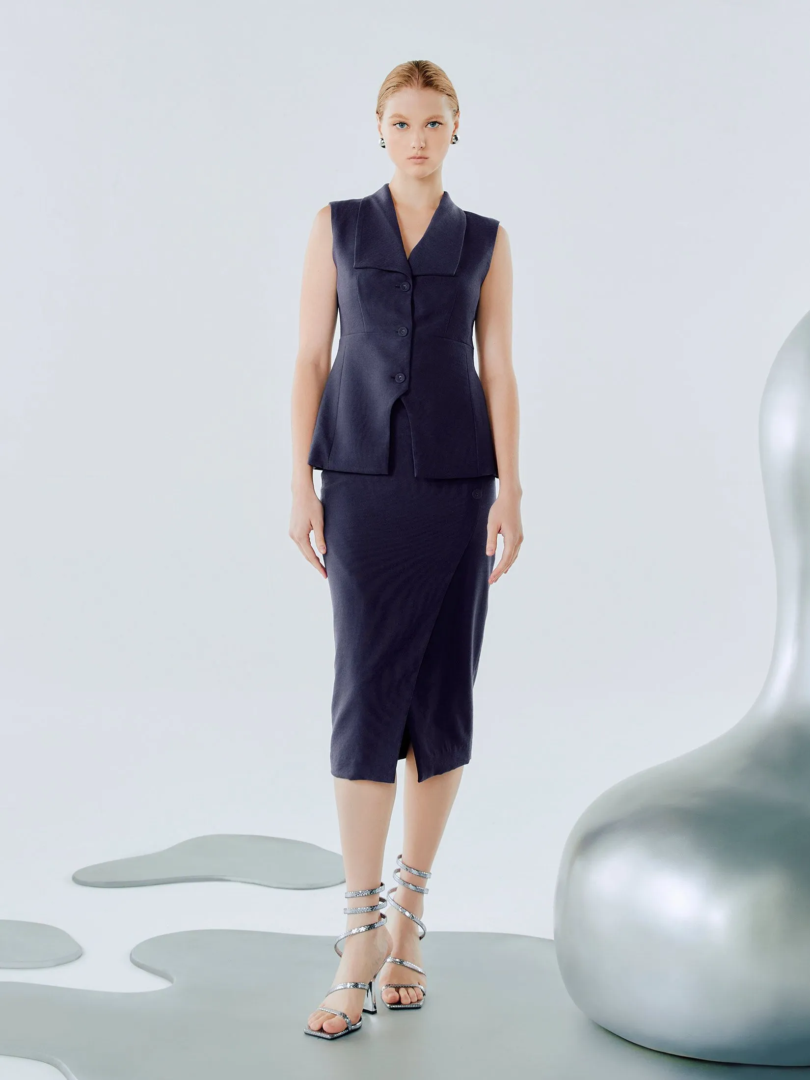 SHAKA Woman Blouse Corduroy Vest Purple