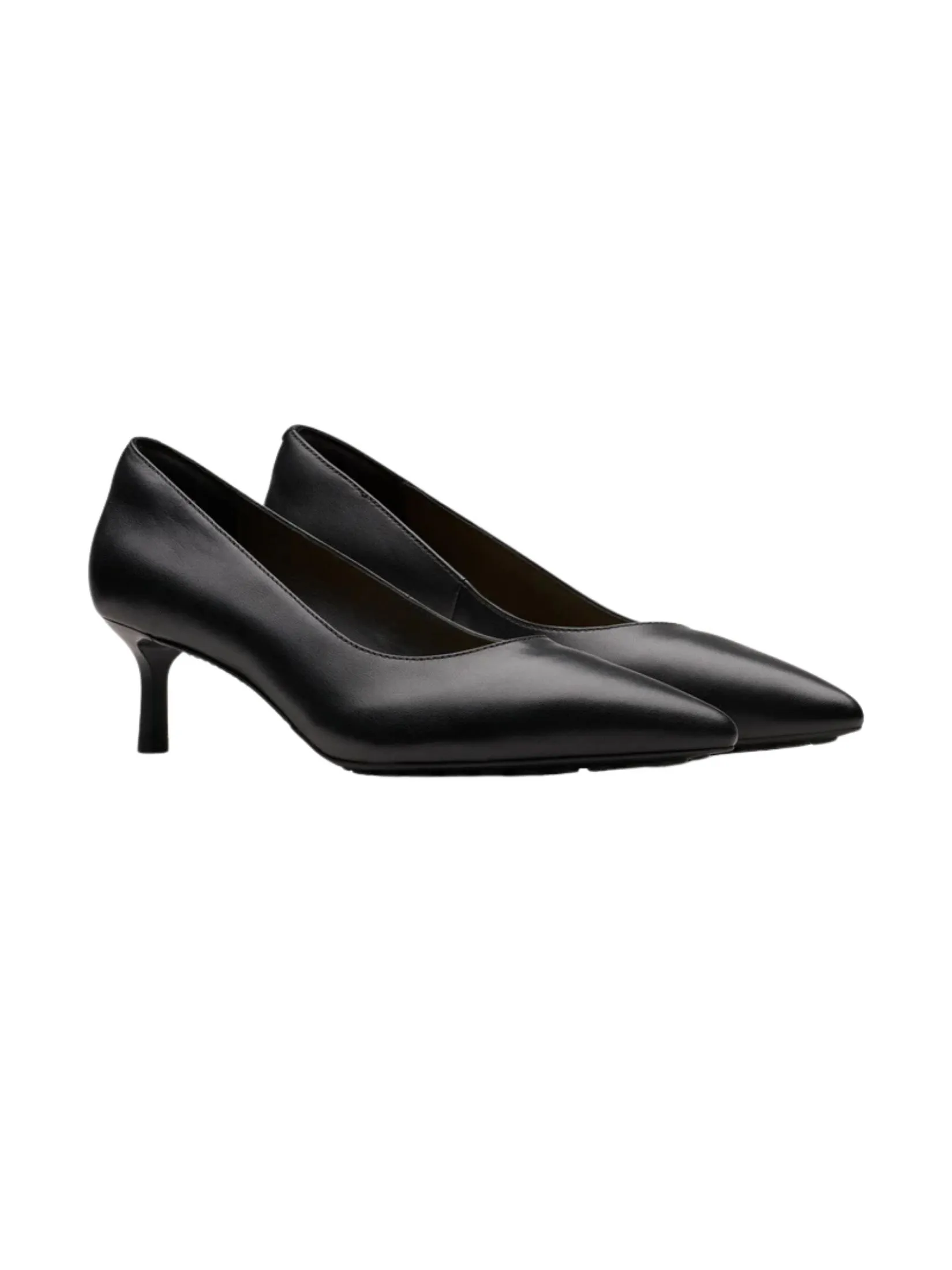 CLARKS ADELA COURT Black Leather Women's High Heels