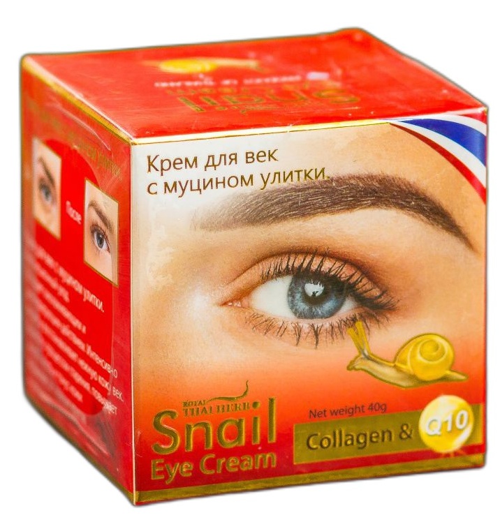 Гель для век с муцином улитки, коллагеном и Q10 Thai Herb 40 мл