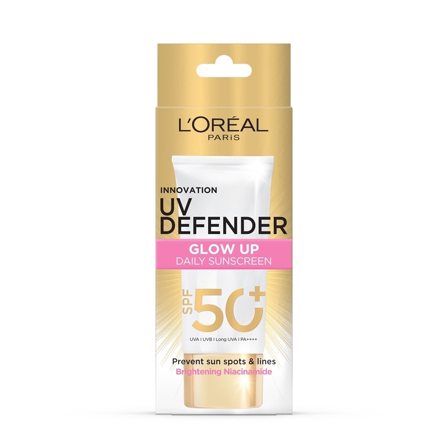 L'Oreal Paris UV Defender Glow Up Daily Sunscreen SPF50+ PA++++ 50 Ml.
