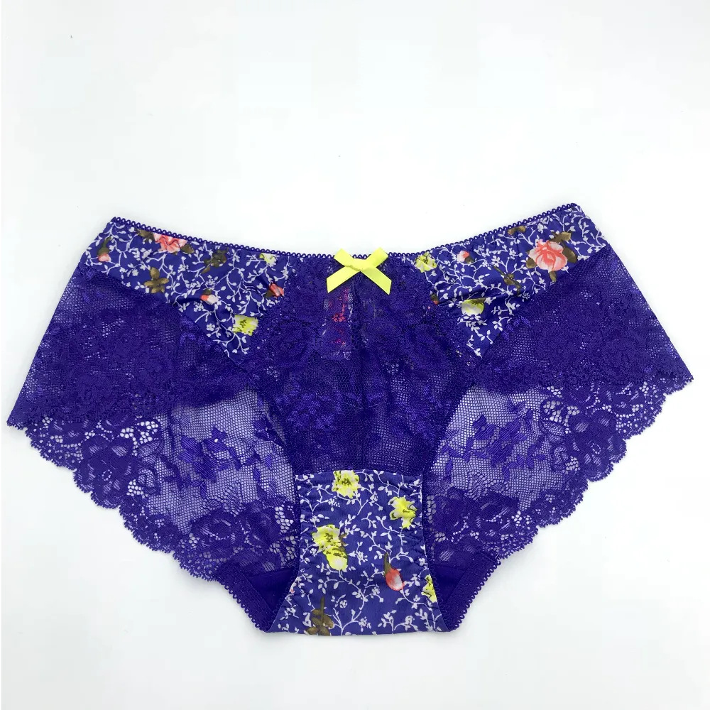 SKINN INTIMATE Purple Color Low Waist Floral Panty made in korea (11413)