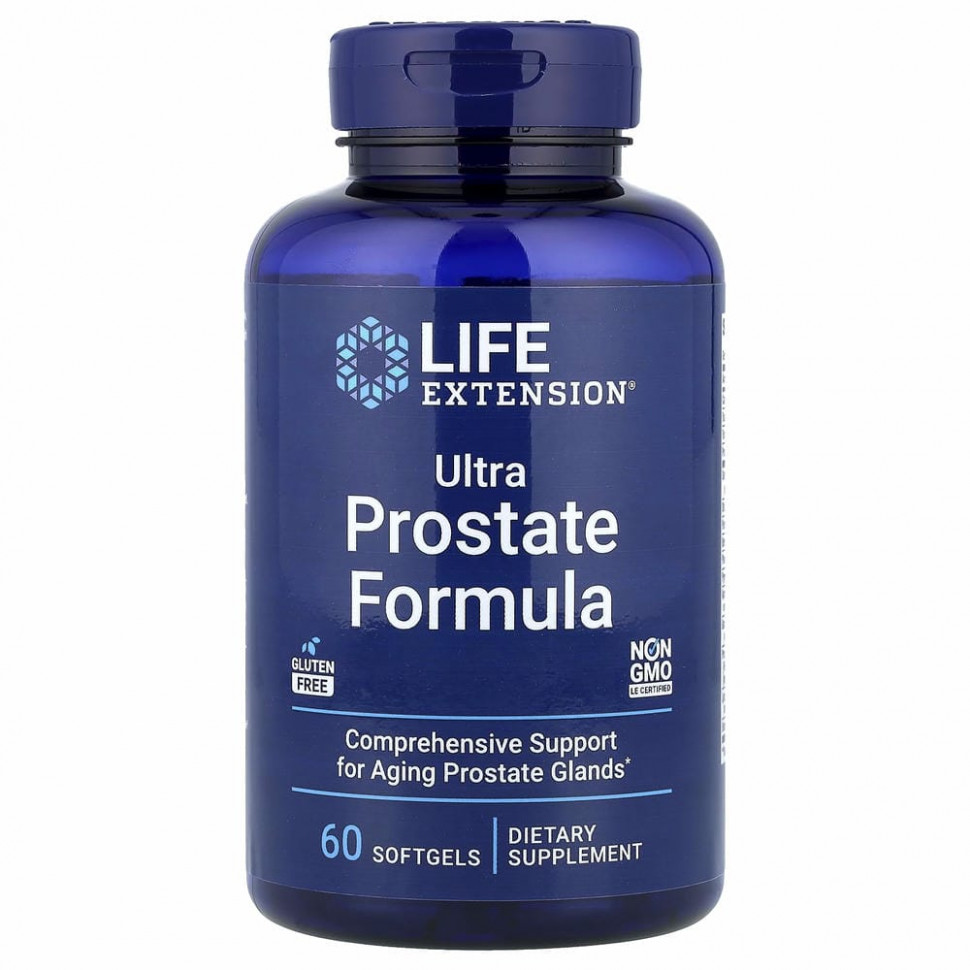 Life Extension, Ultra Prostate Formula, ультра формула для мужского здоровья, 60 капсул