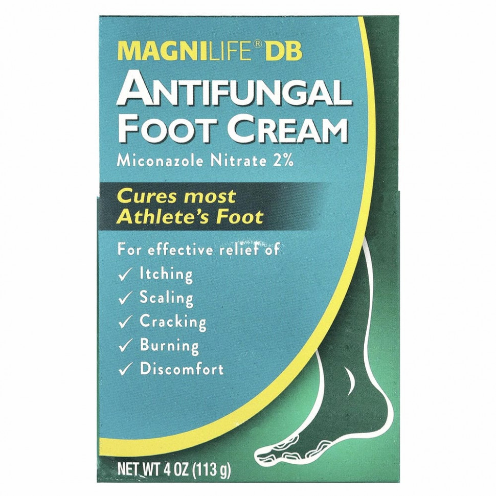MagniLife, Противогрибковый крем для ног, 2% нитрат миконазола, 113 г (4 унции)